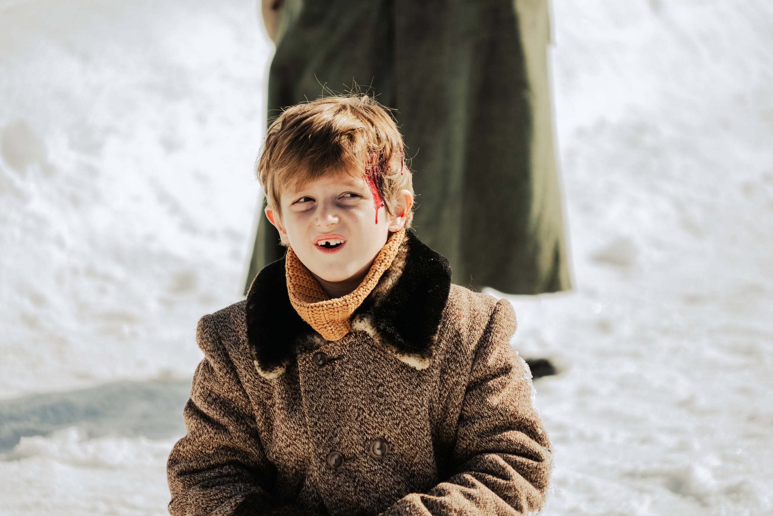 На съемках фильма «Июньская полынь». Мария Колесникова