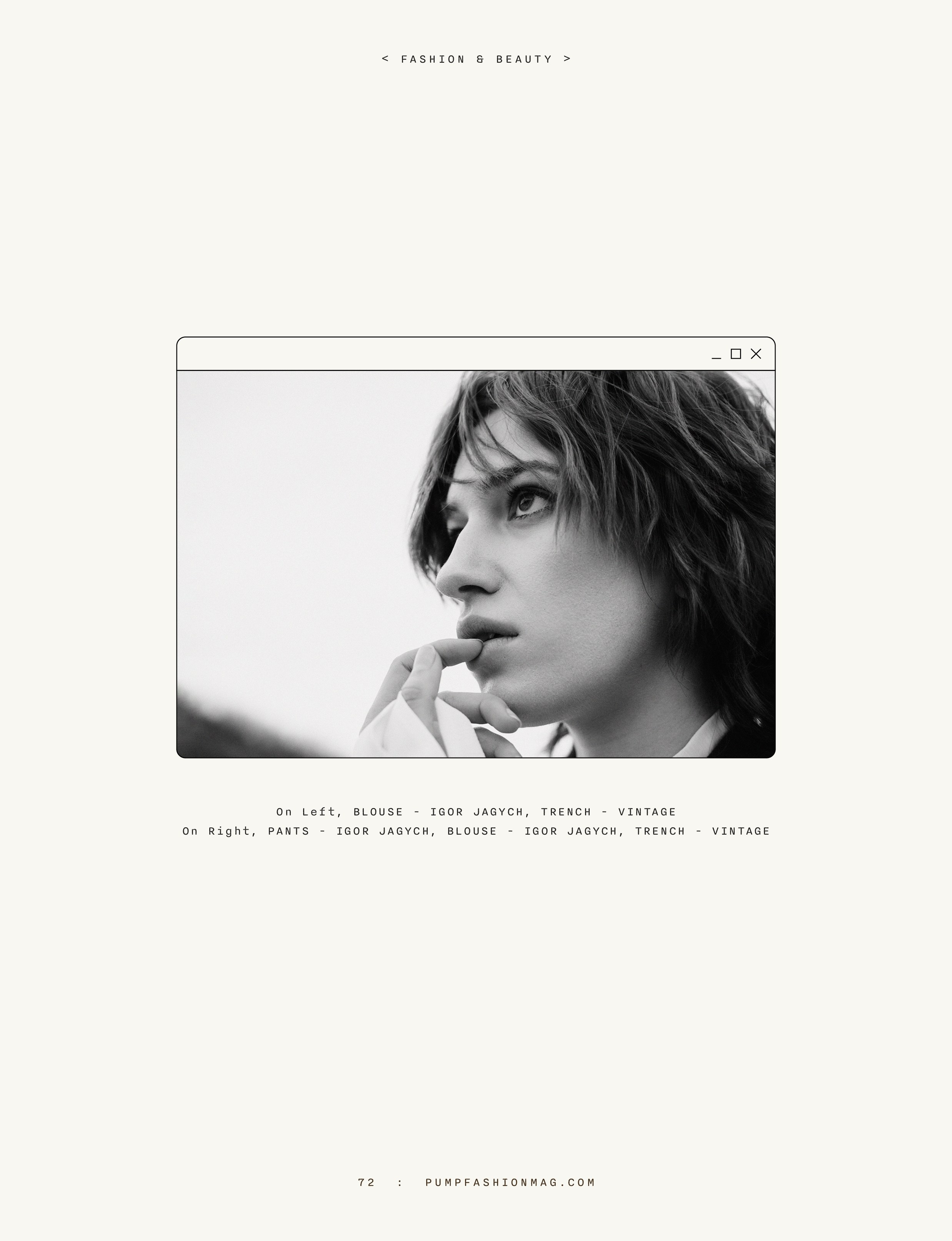 PUMP magazine February 2025 — Journey to yourself. Zhanna Tyugay is a fashion photographer, visual artist and film maker based in Novi Sad