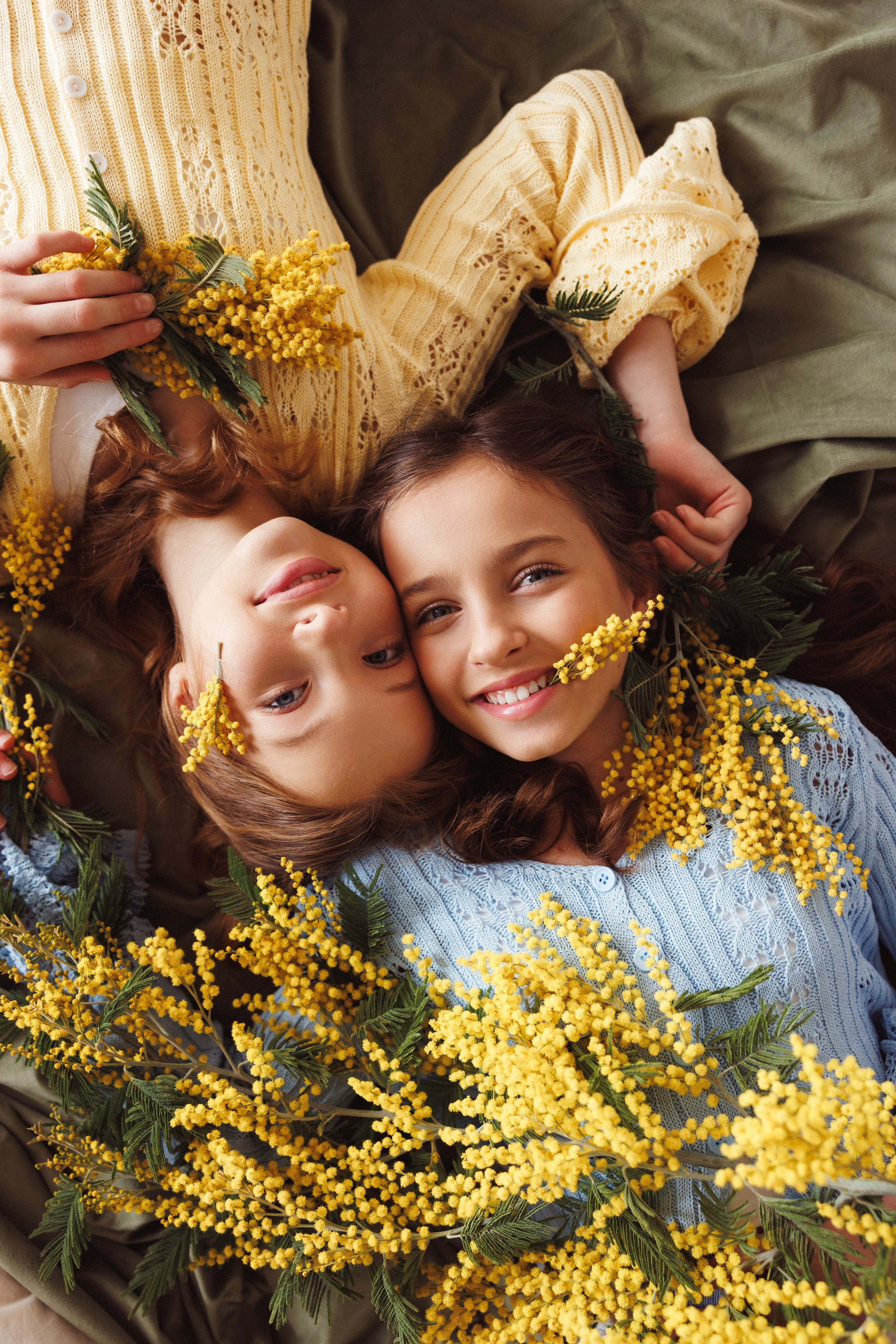 Фотосессия с цветами Мимозы, фотостудия «Рим», город Краснодар. Семейный и детский фотограф в Краснодаре Анна Трашкова