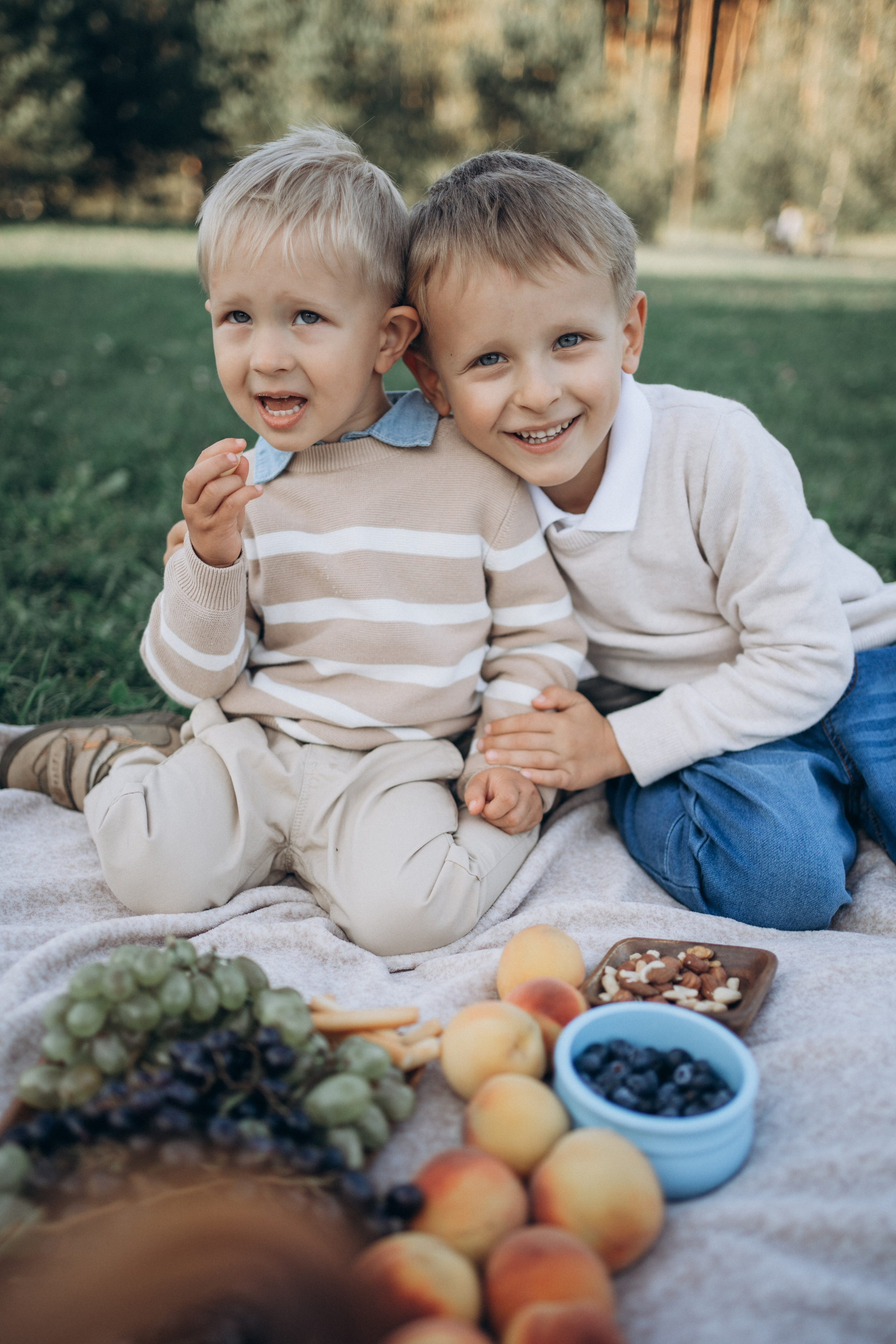 Прогулка в парке. Фотограф новорожденных и малышей до года в Москве Анастасия Соколова