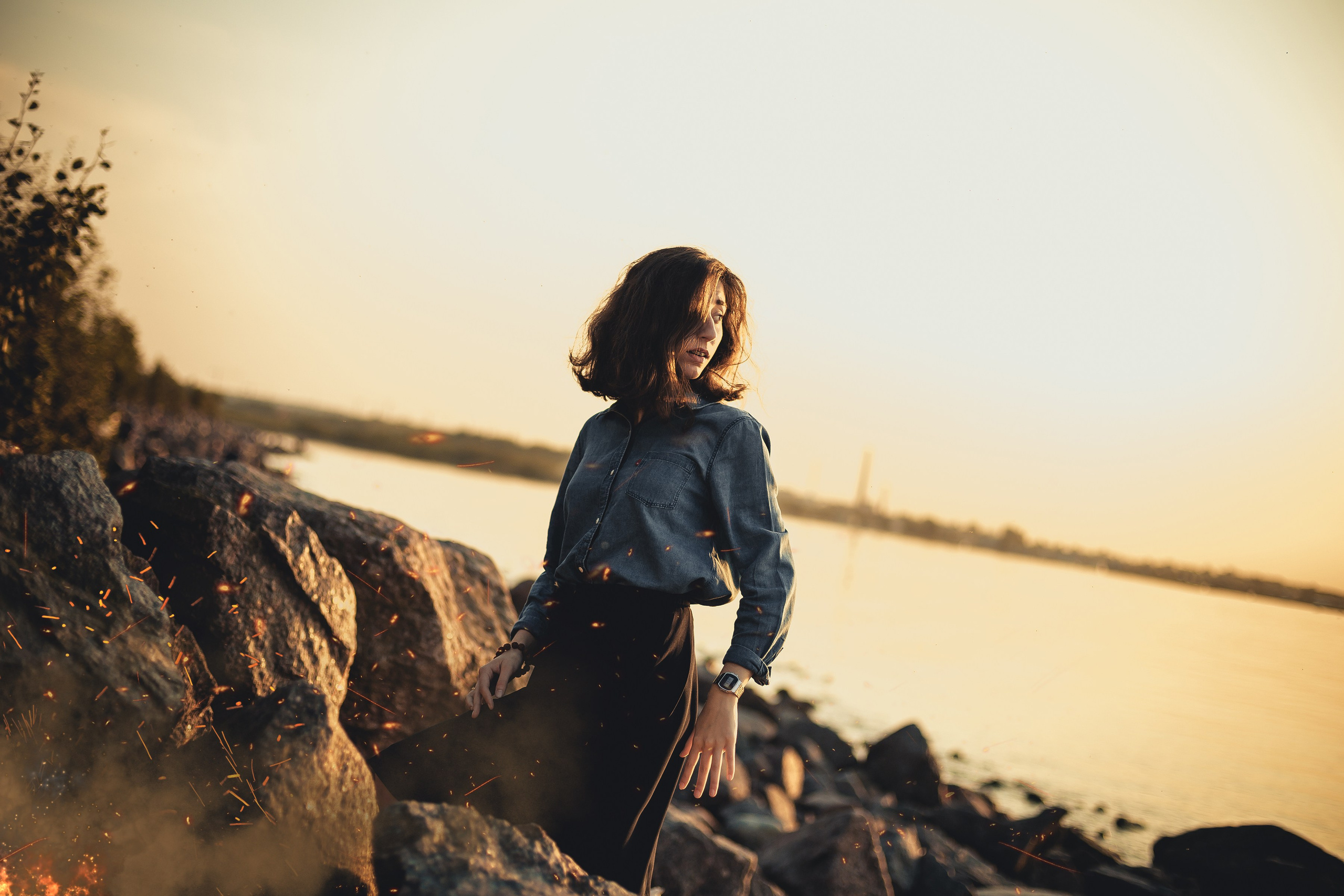 Фотосессия на Финском заливе на закате