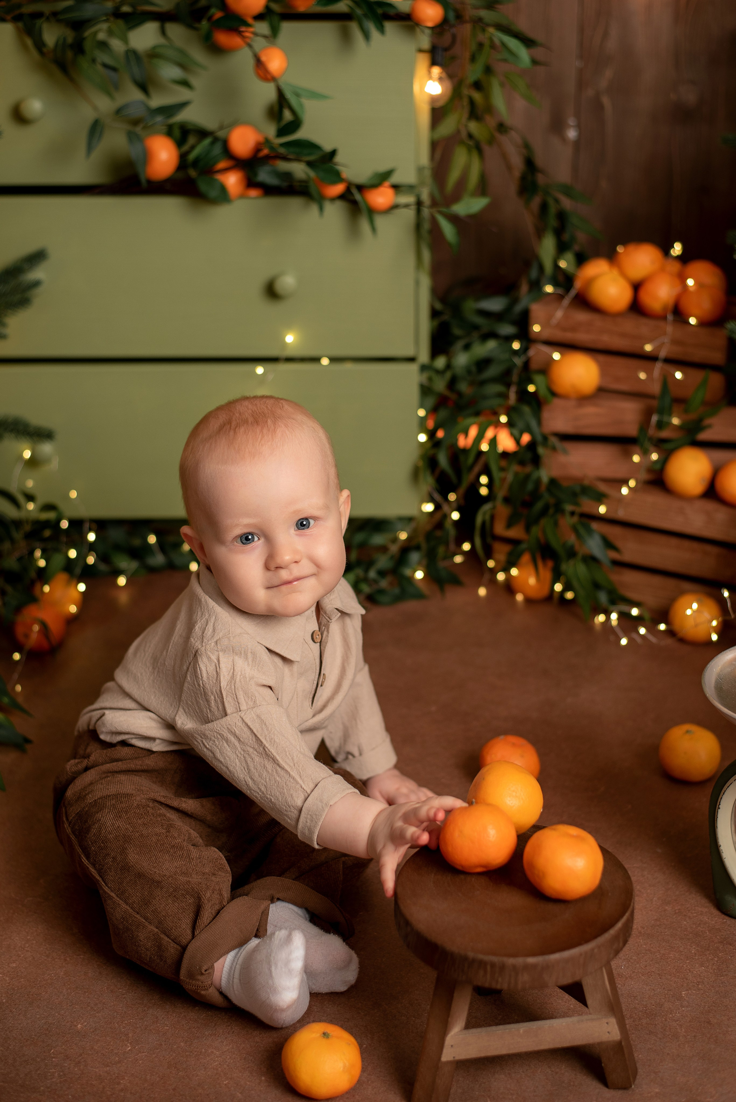 Лёвушка — мандаринки 2025-2026. Семейный и детский фотограф Наталья Горда