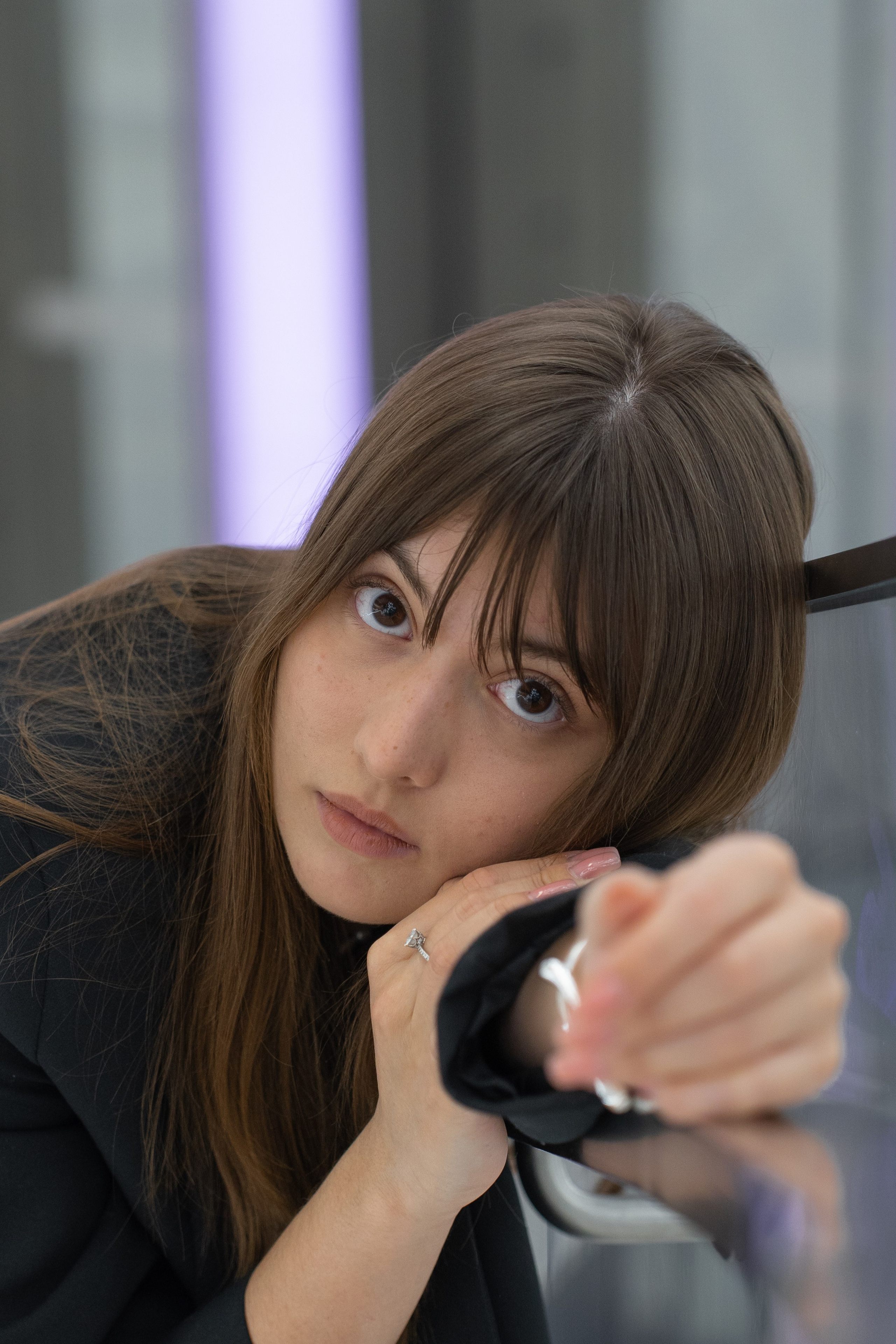 Conceptual photoshoot with modern tech vibes