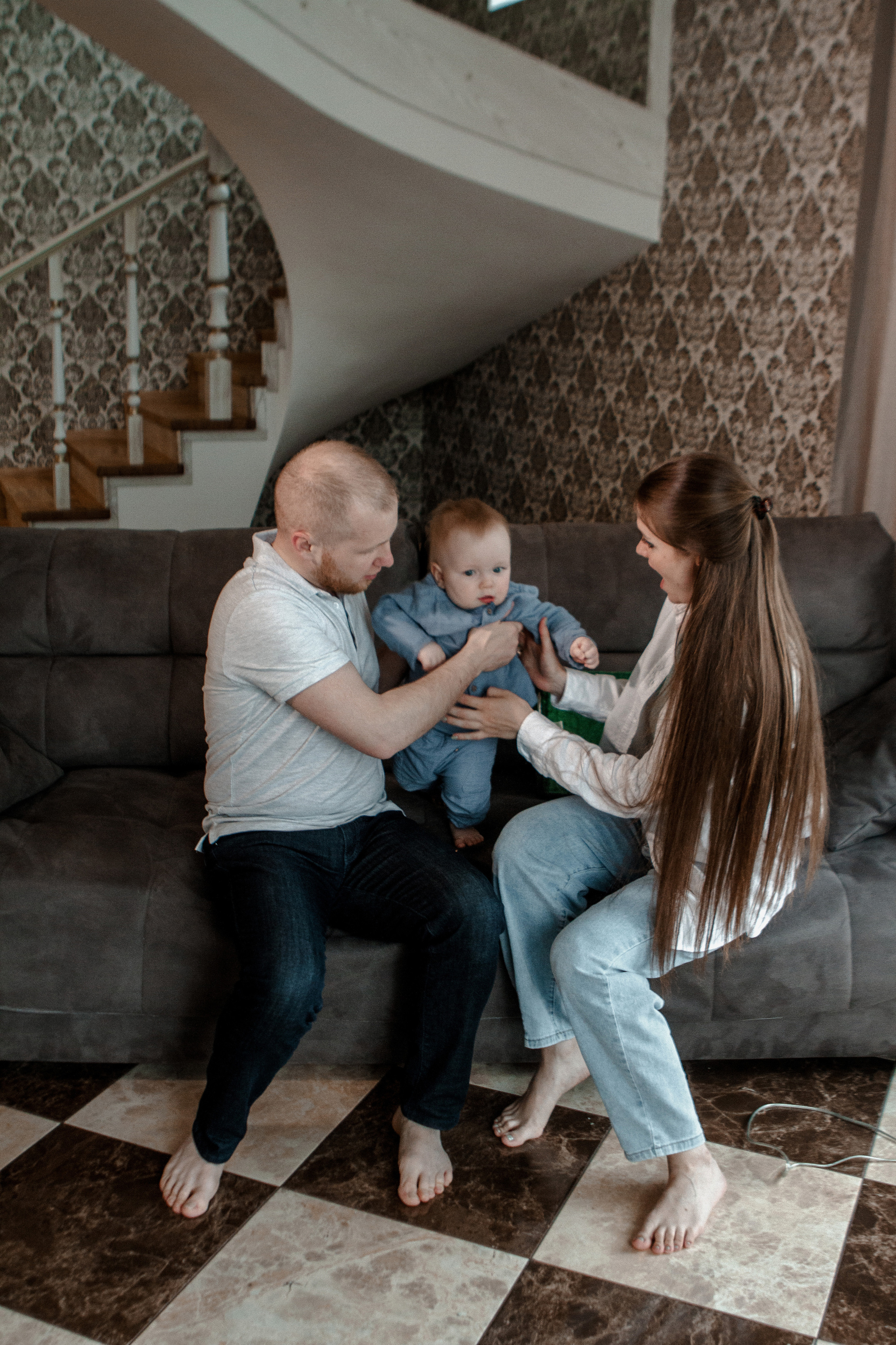 Семейная домашняя съёмка. Свадебный и семейный фотограф Ибрагимова Мария из Екатеринбурга