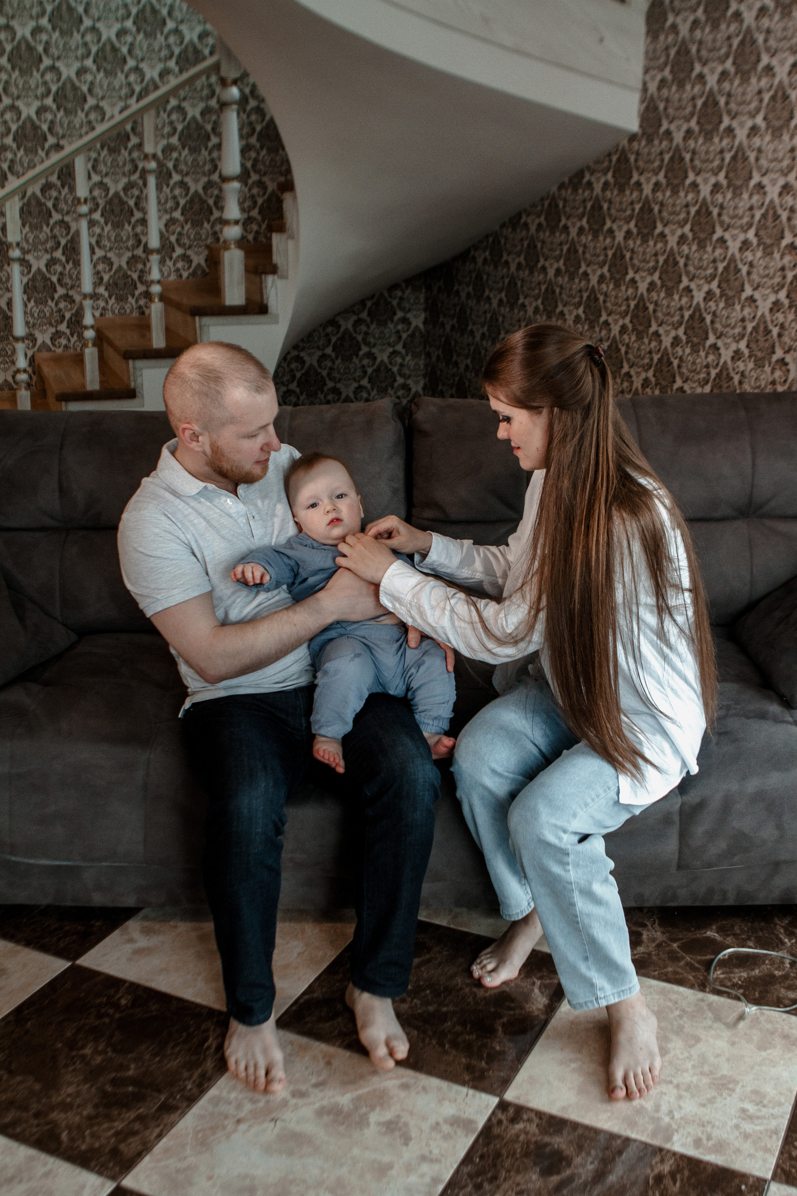 Семейная домашняя съёмка. Свадебный и семейный фотограф Ибрагимова Мария из Екатеринбурга