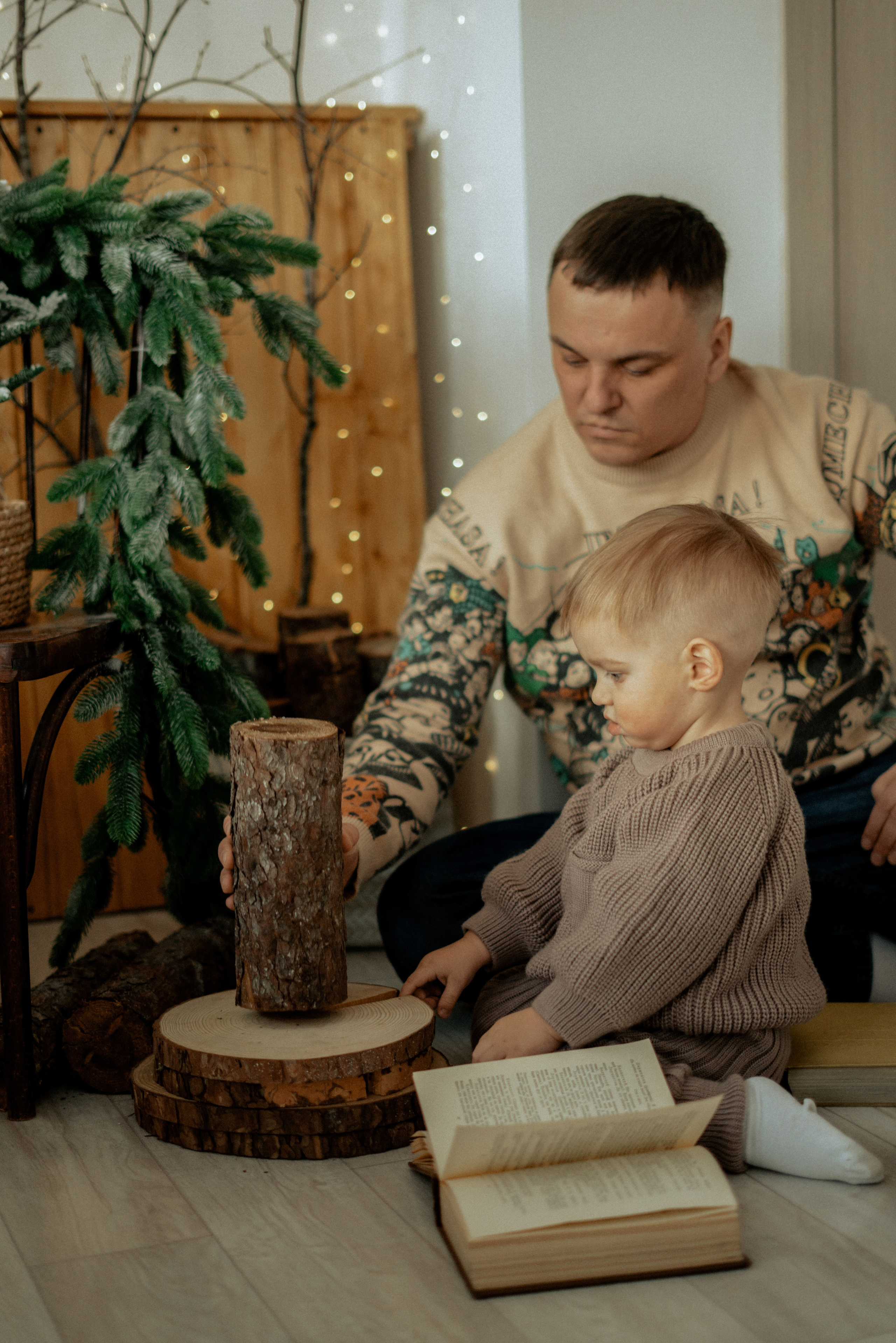 Студийная Новогодняя семейная съемка. Фотограф сахалин