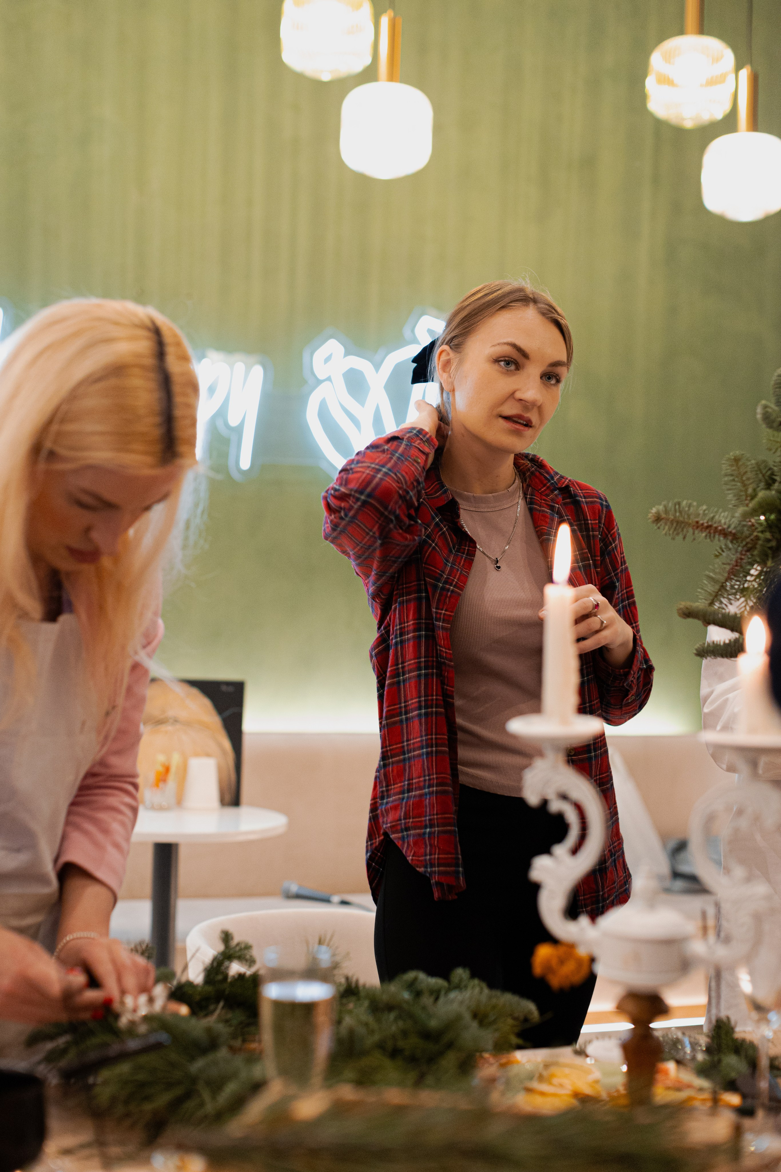 Мк свечи и венок (новогодний корпоратив). Анастасия Ракчеева Художник