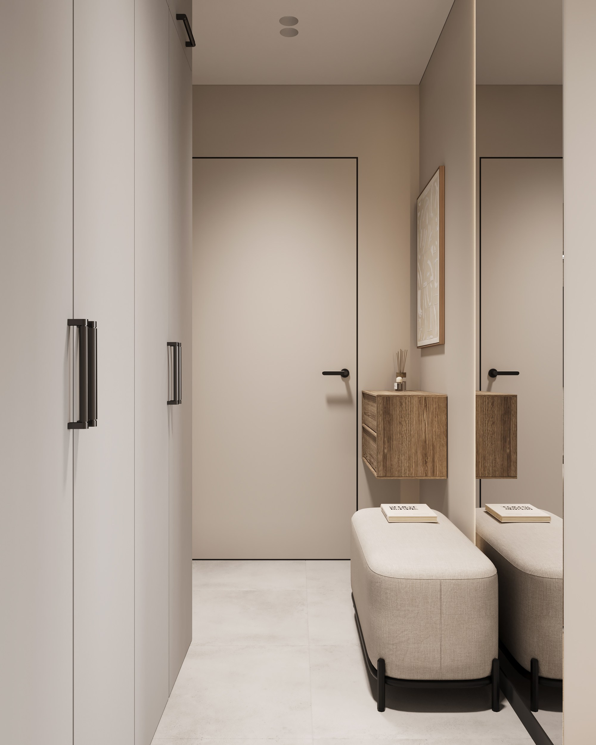 Modern beige. Дизайн интерьера | 3D визуализация | Миланская Марина