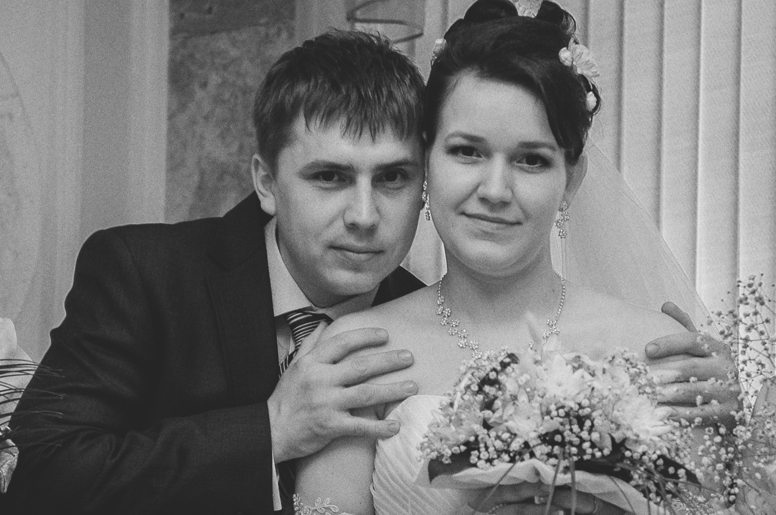 Кирилл и Анна. Свадьба в черно-белых фотографиях. Фотограф в городе Электросталь Ногинск Москва — Алексей Закхеев