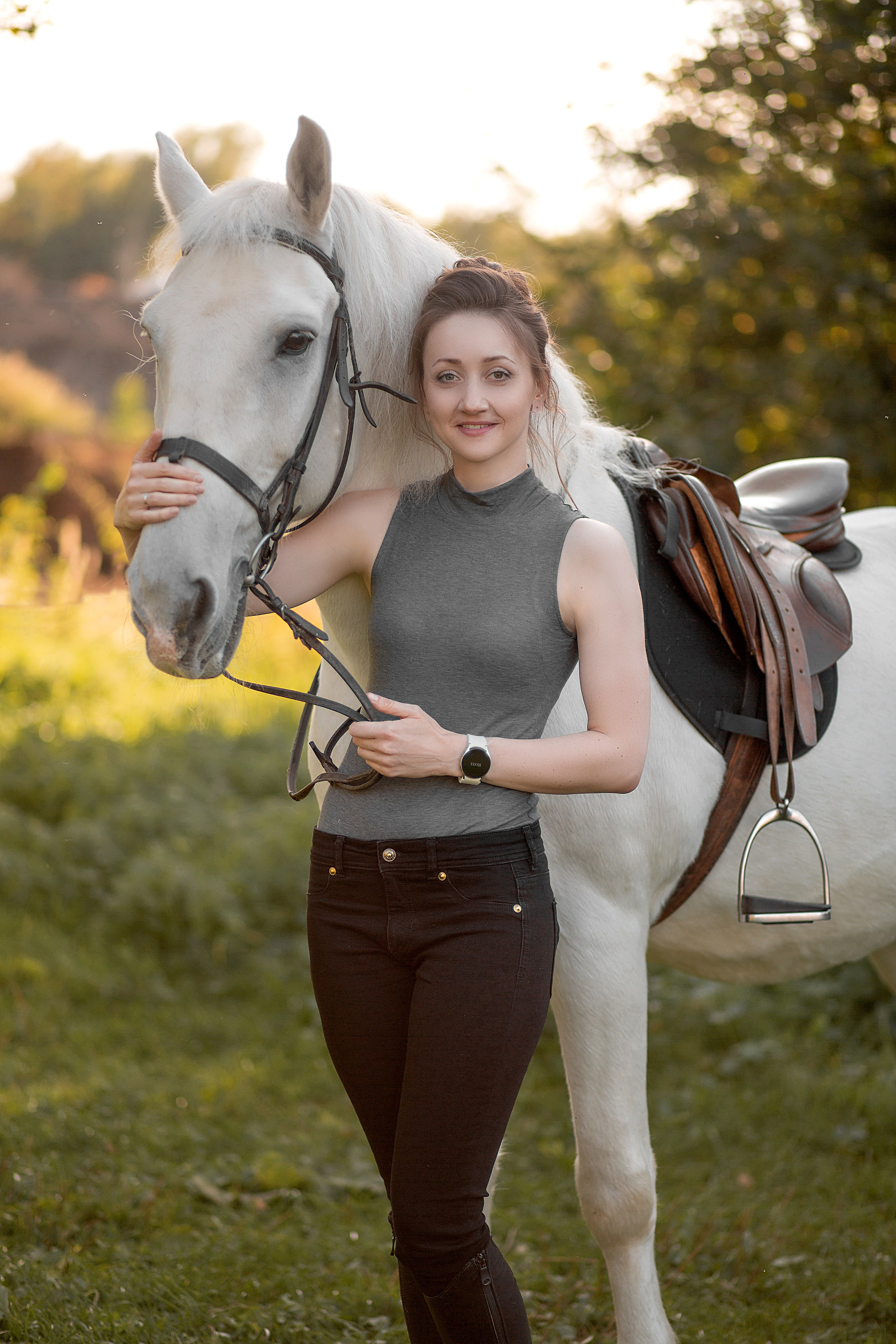 Ольга и Воробей. Фотосессия с лошадьми в Нижнем Новгороде