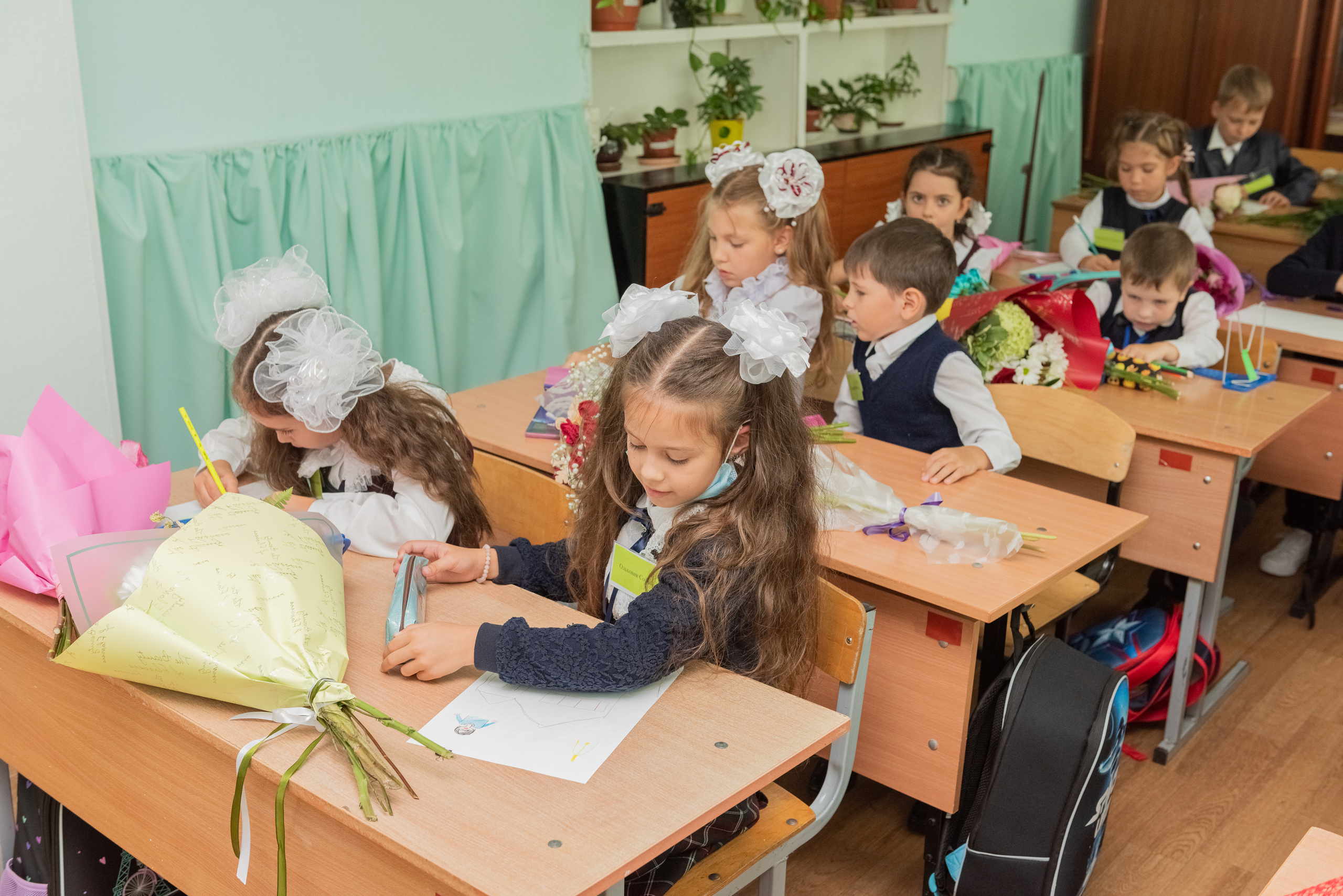 Съемка первоклашек в классе. Семейный и свадебный фотограф во Владивостоке