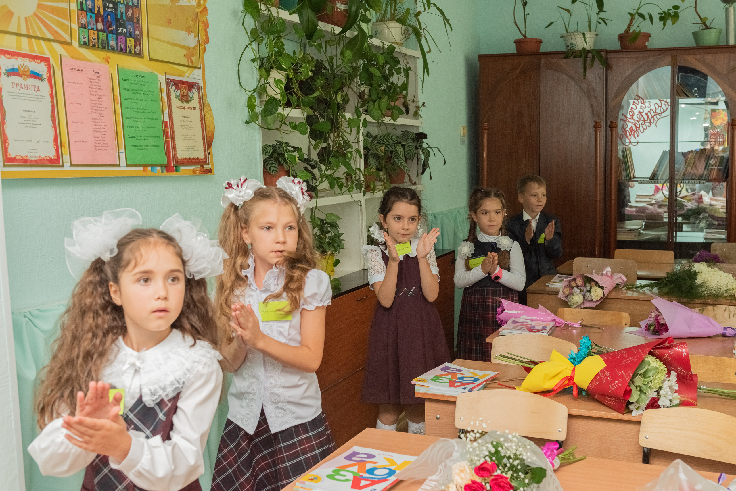Съемка первоклашек в классе. Семейный и свадебный фотограф во Владивостоке