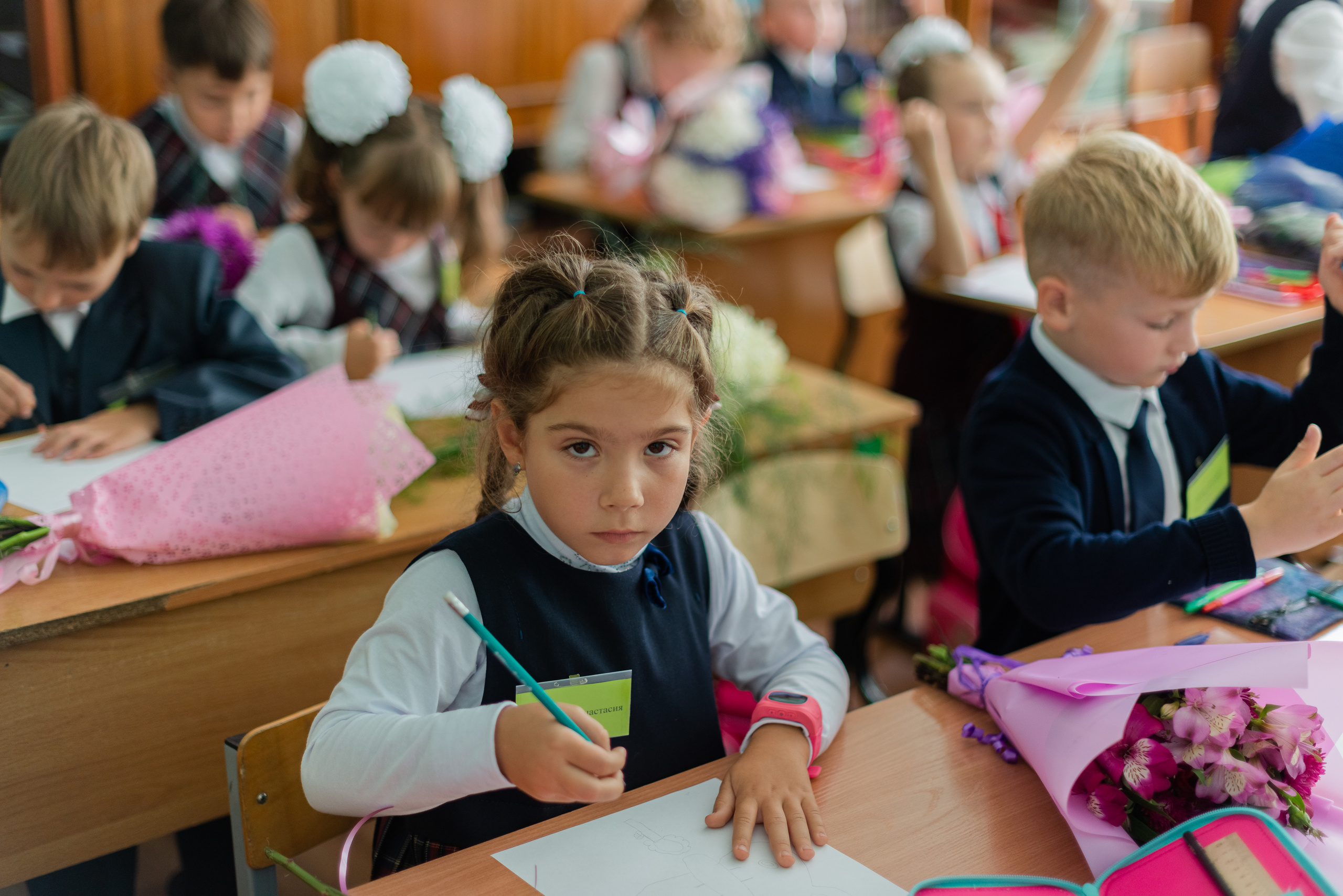 Съемка первоклашек в классе. Семейный и свадебный фотограф во Владивостоке