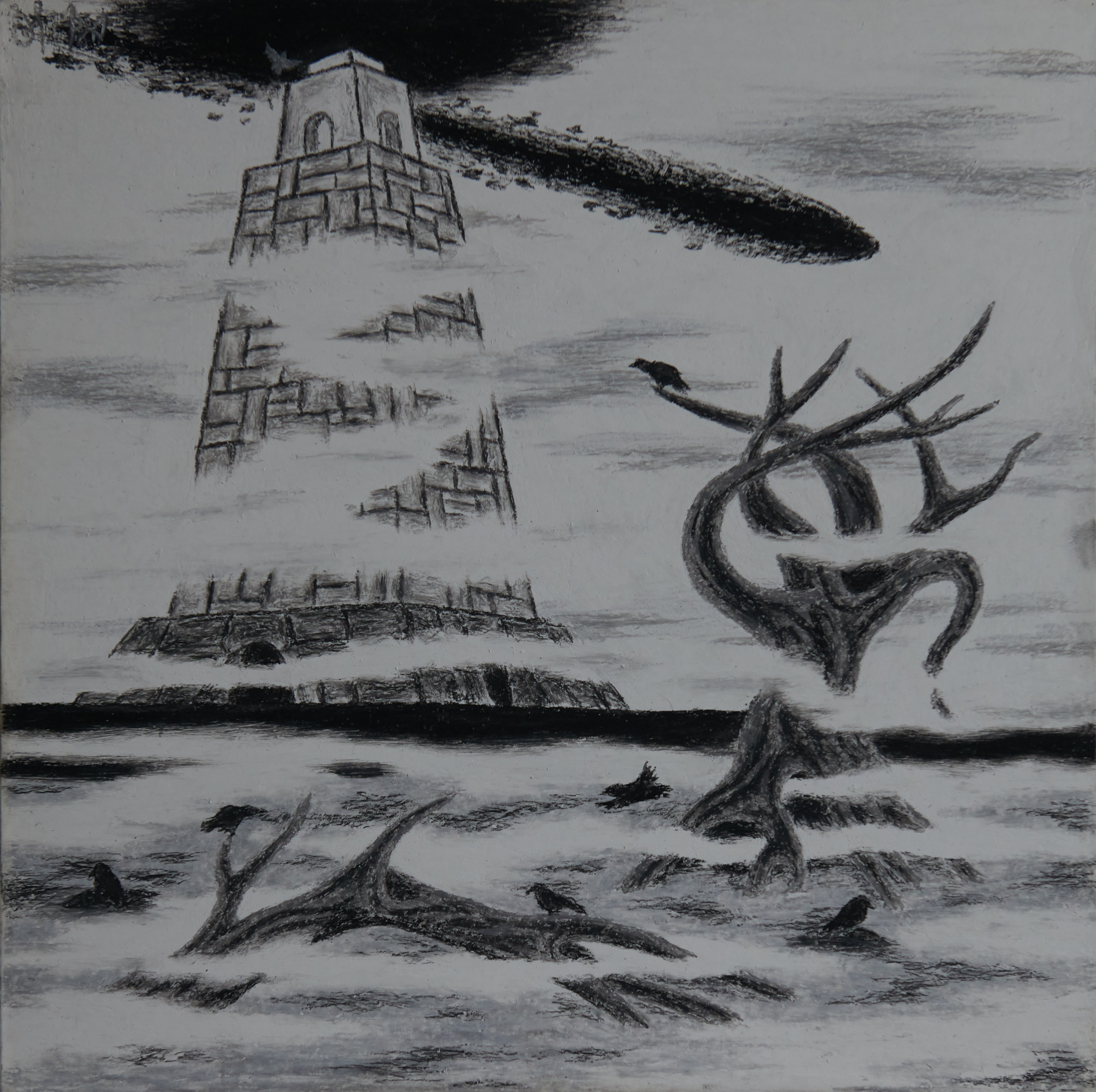 Цитадель личности. Блоки информации персональных воззрений, слагаемые из осмыслений, добываемых опытными способами и проницательными наблюдениями, составляет цитадель личности. Где образом действий организуют пространство личной деятельности.Такая конструкция прочна от внешних вмешательств и обособлена от обобщаемых поверхностных восприятий и общепринимаемых мнений стандартизации мышления, занимающих удобные позиции в туманном болоте (топи) мирского бытья. Год создания: 2020 г.