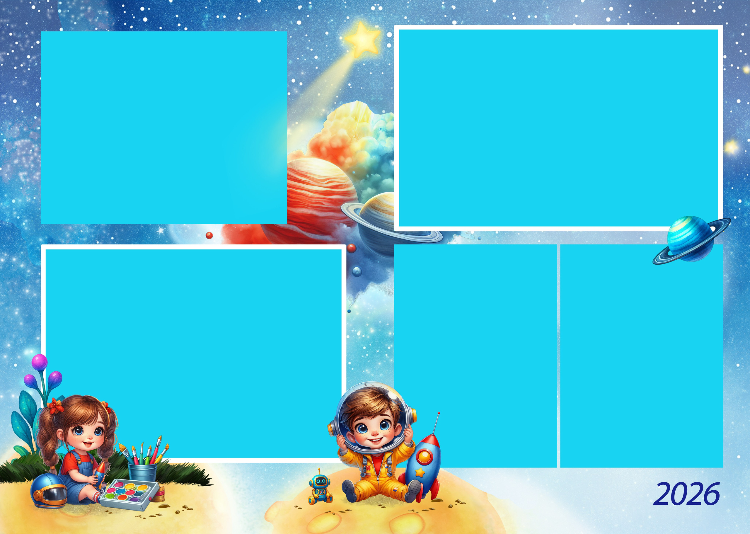 Дизайн «Космос». Шаблоны и дизайны выпускных альбомов и фотокниг