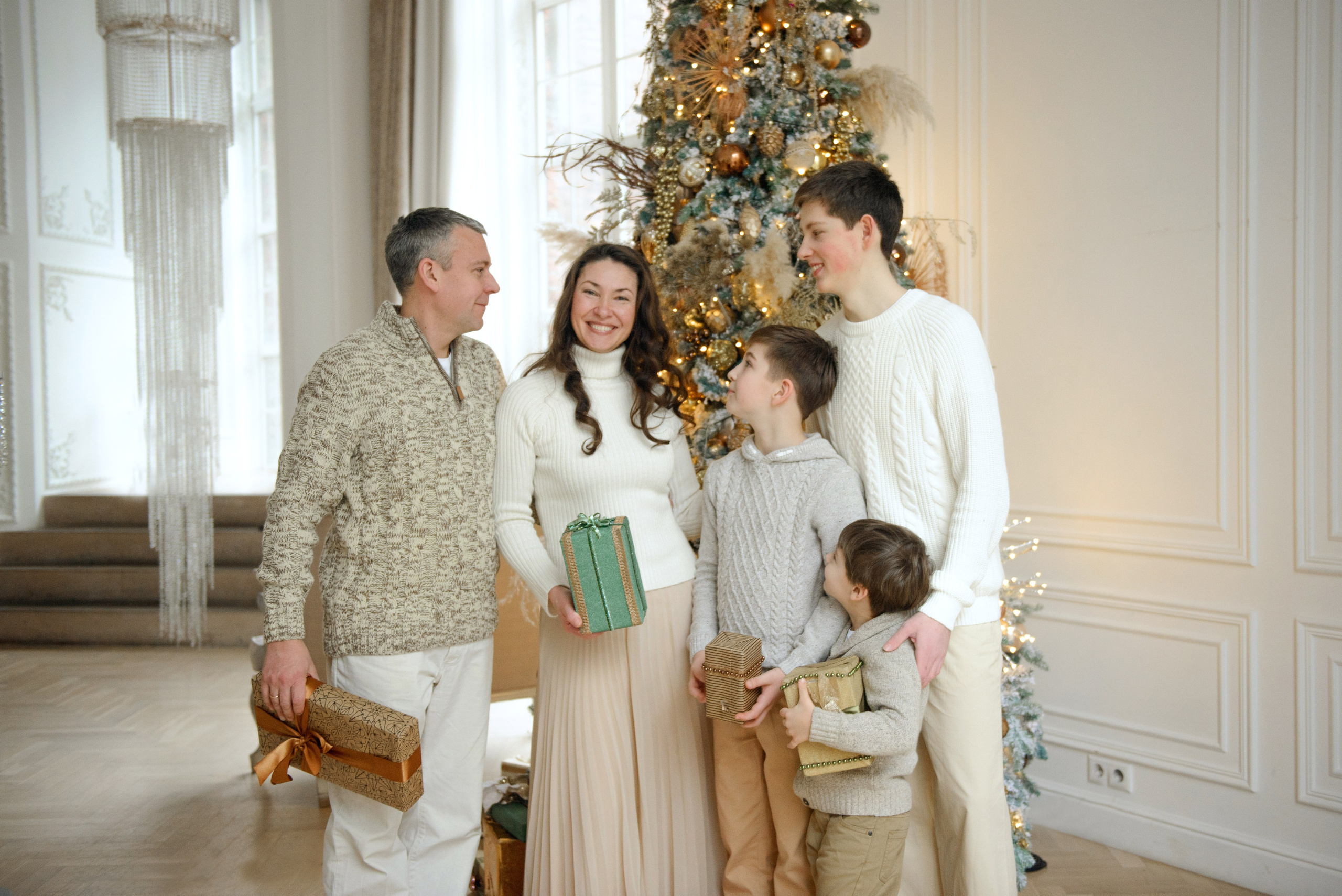 Family , Studio photo shoot at Christmas time