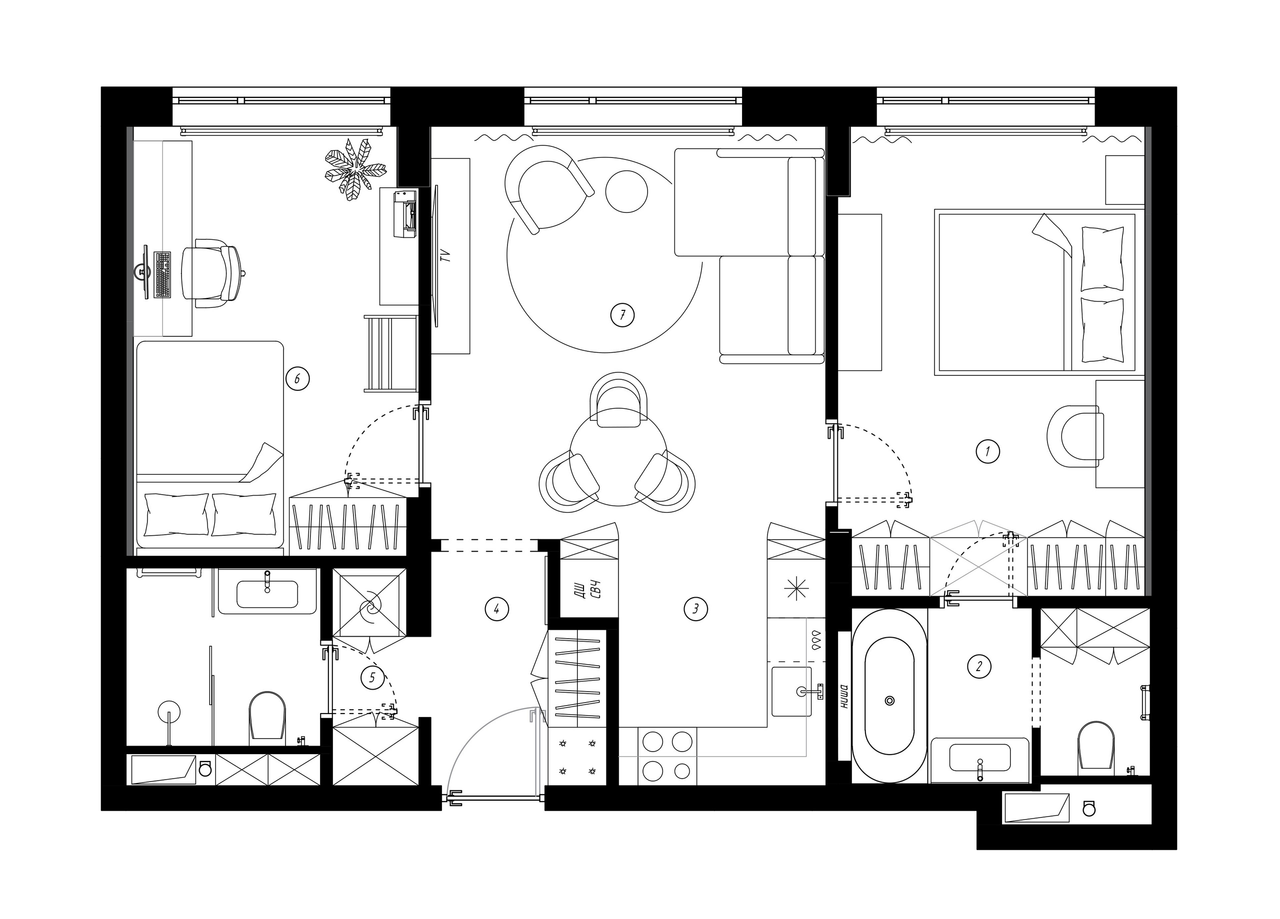 ЖК ПРЕОБРАЖЕНСКАЯ ПЛОЩАДЬ. Дизайн интерьера бизнес класса Москва Янина Филиппова