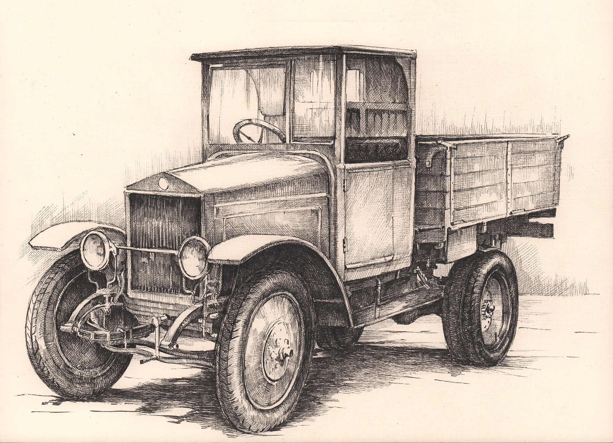 Легковые и грузовые автомашины СССР. Художник Александр Петрунин