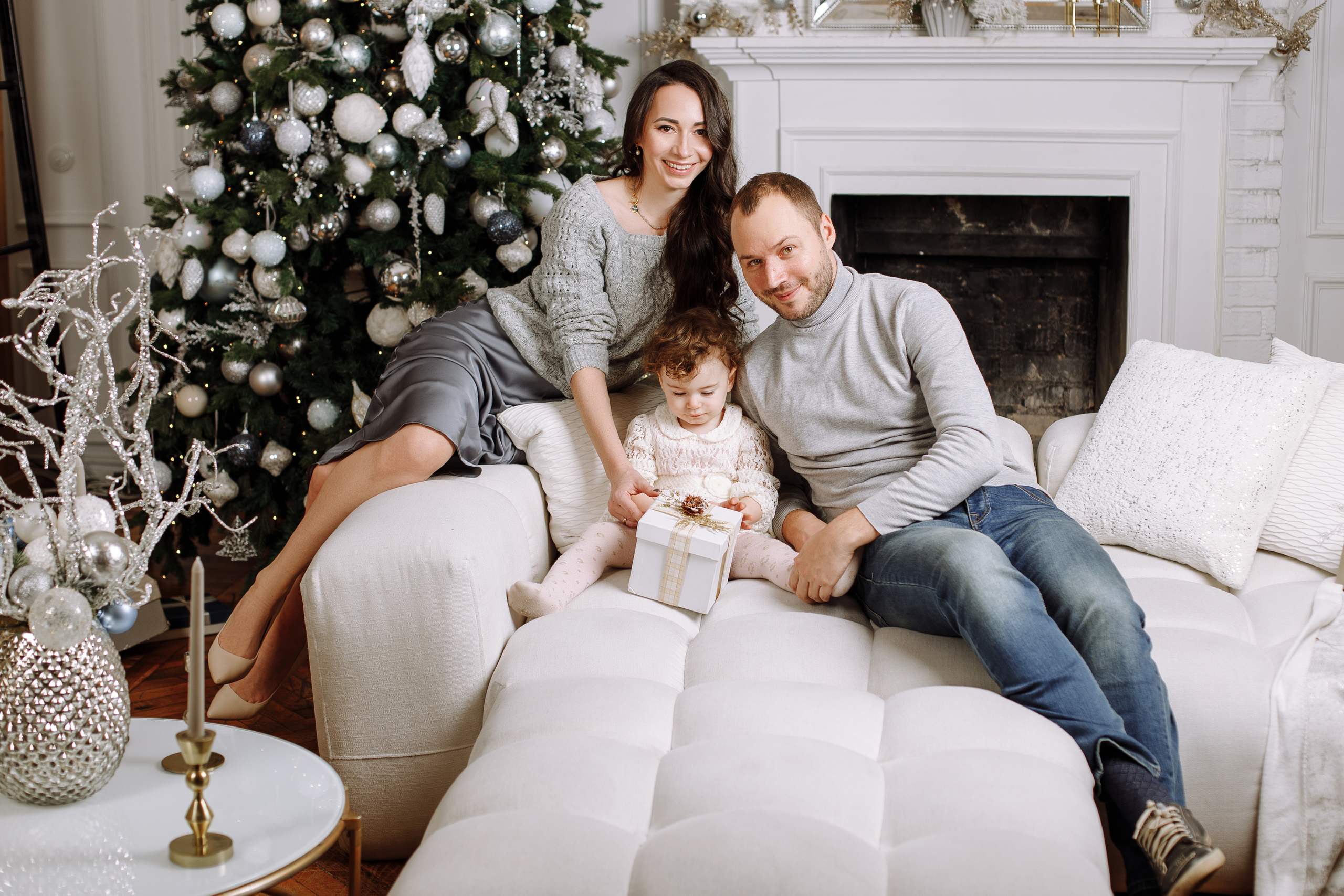новогодняя семейная фотосессия Санкт-Петербург студия СПб