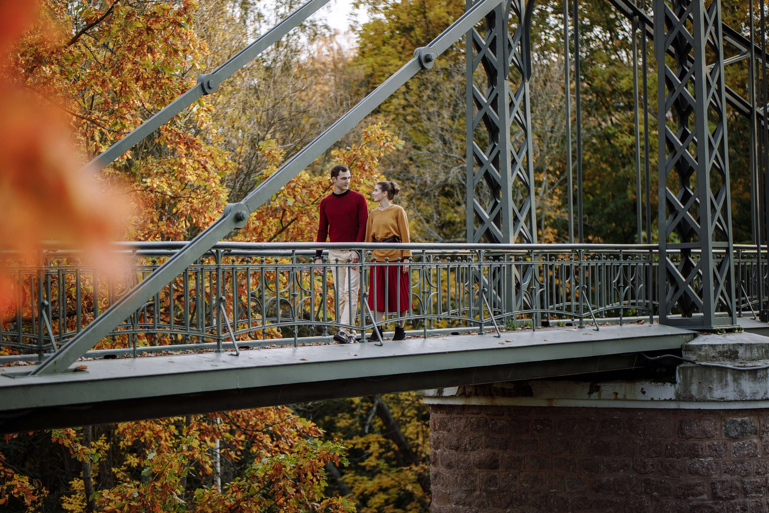 осенняя фотосессия мост красивый вид ленинградская область Волхов ладога Санкт-петербург