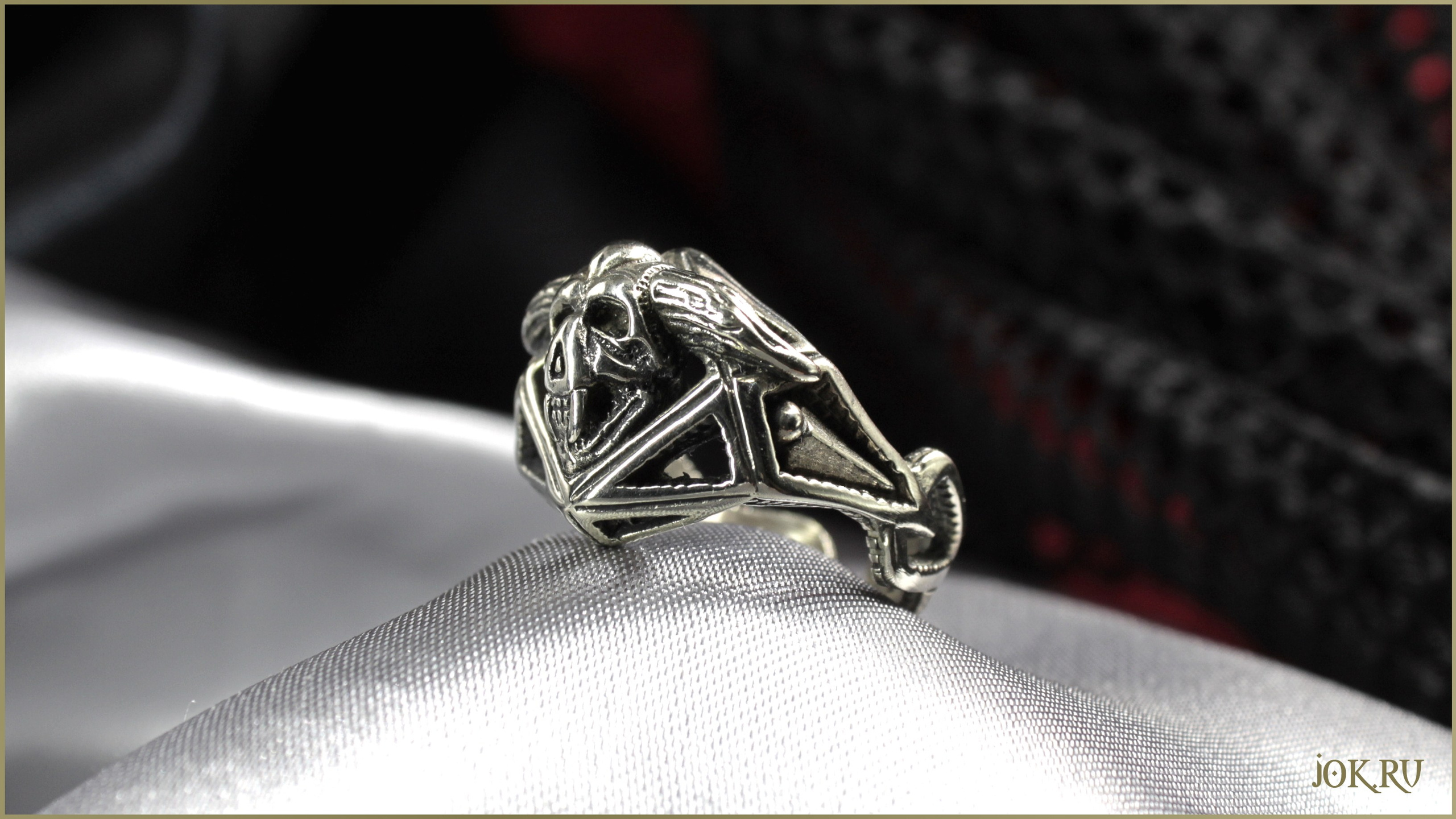 Готические кольца из серебра-аргентана. Ювелирная бижутерия  мужская класса люкс в магазине Joker-studio