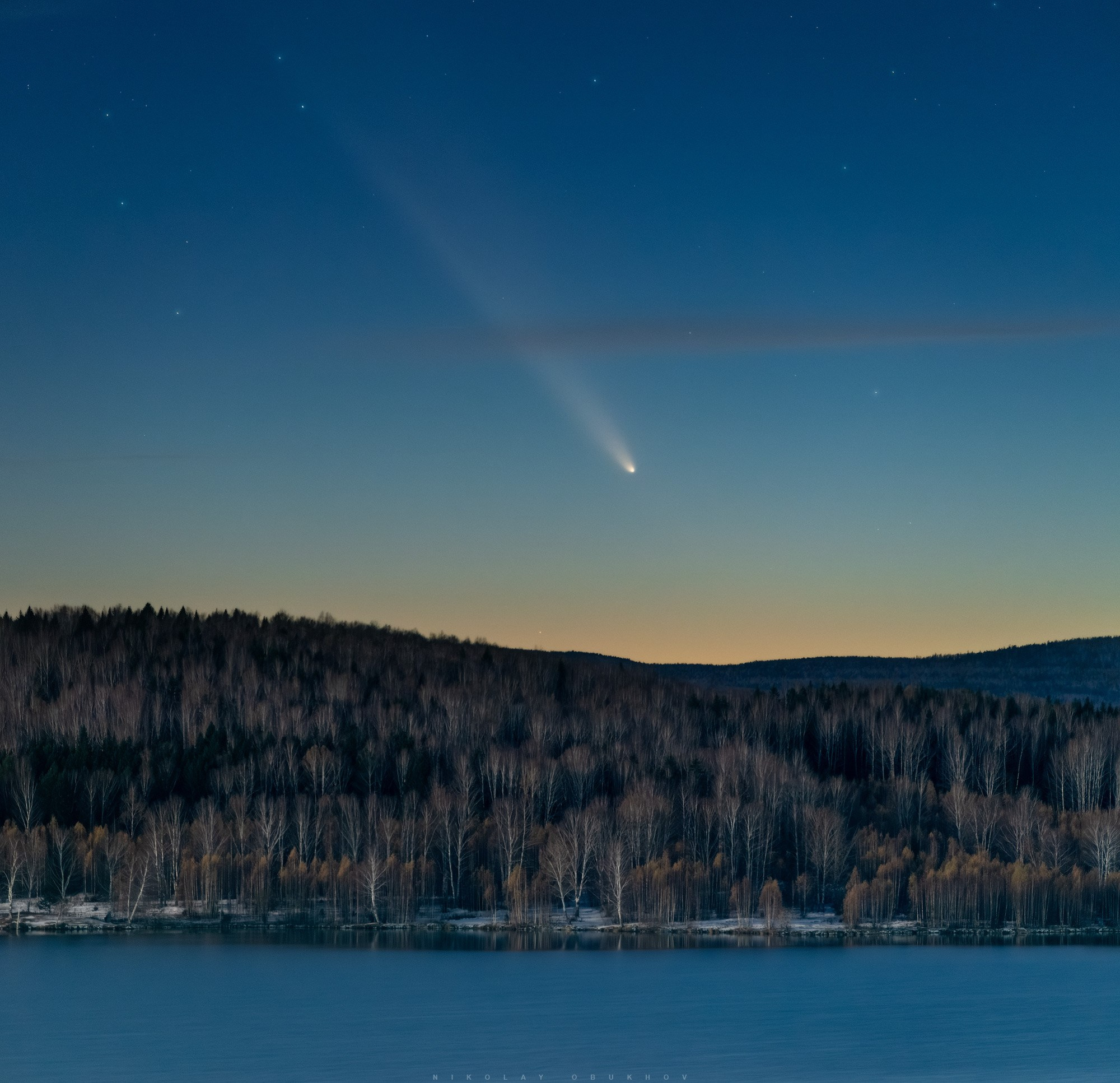 Комета C/2023 A3 (Tsuchinshan-ATLAS) в Свердловской области.