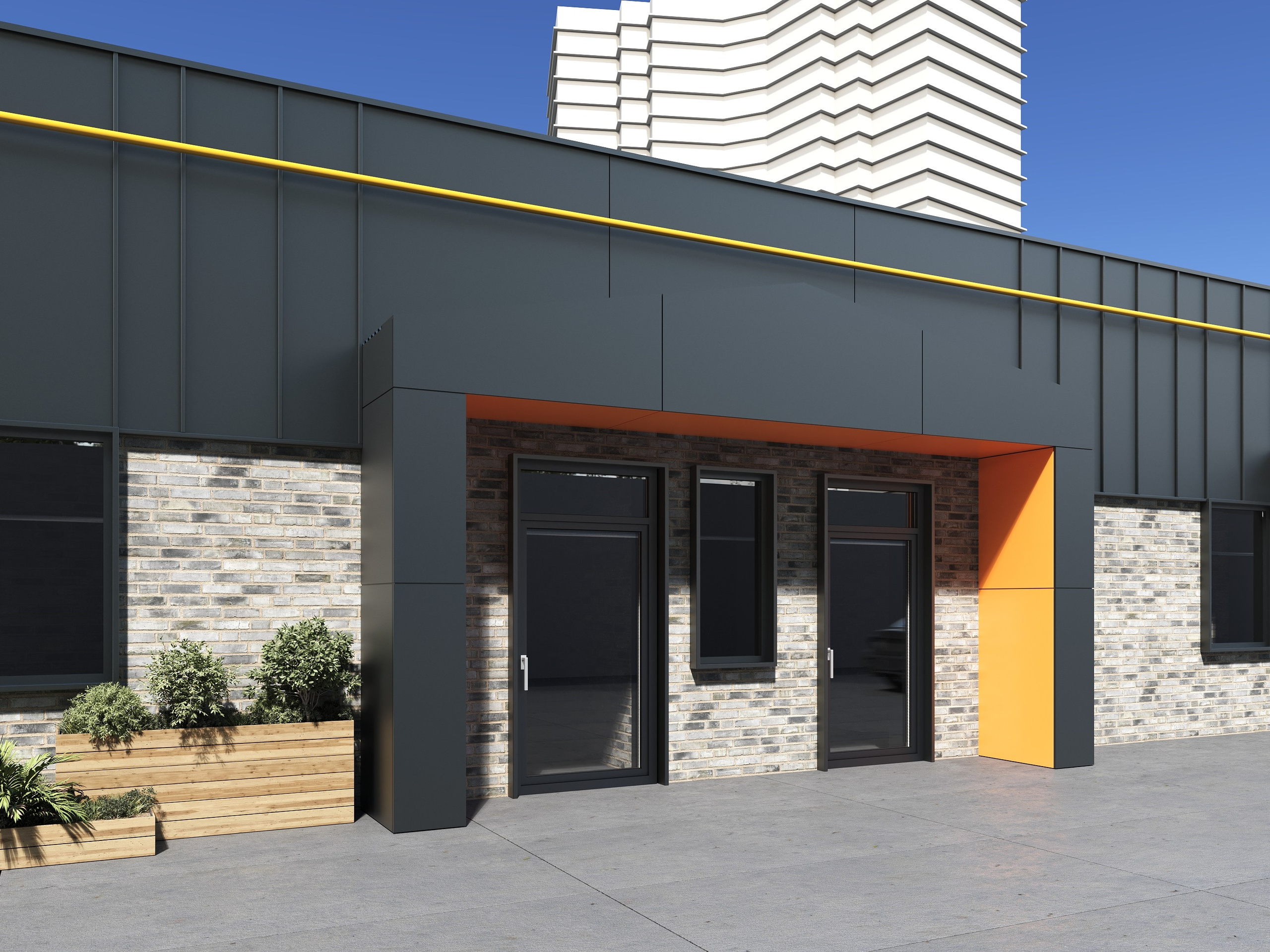 Реконструкция фасада гаражного комплекса Казань. Архитектор-дизайнер в Казани