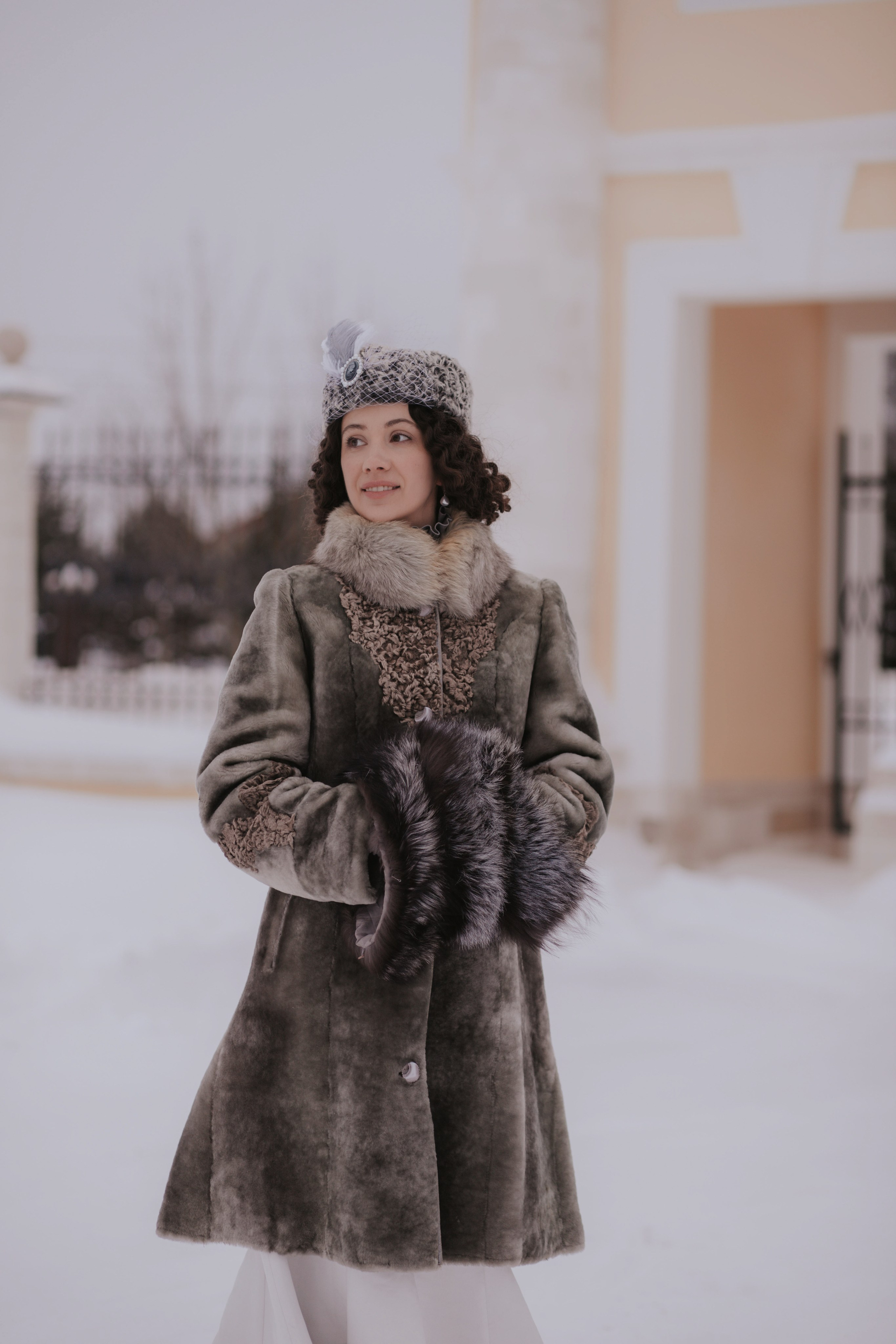 Зима в стиле модерн. Художественная винтажная фотография