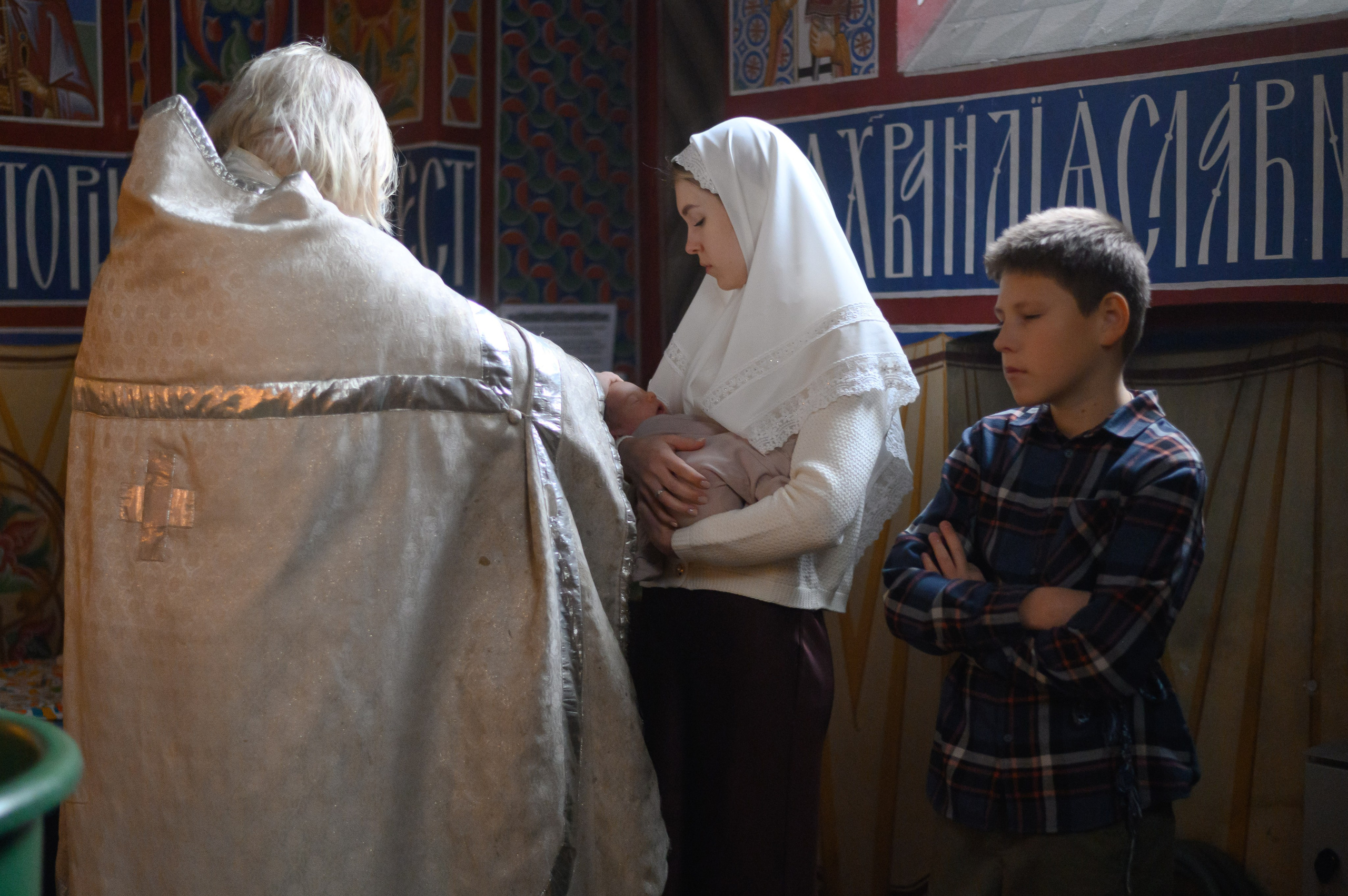 Крещение в Старообрядческом храме (Москва). Семейный и свадебный фотограф в Санкт-Петербурге Серафима Смирнова