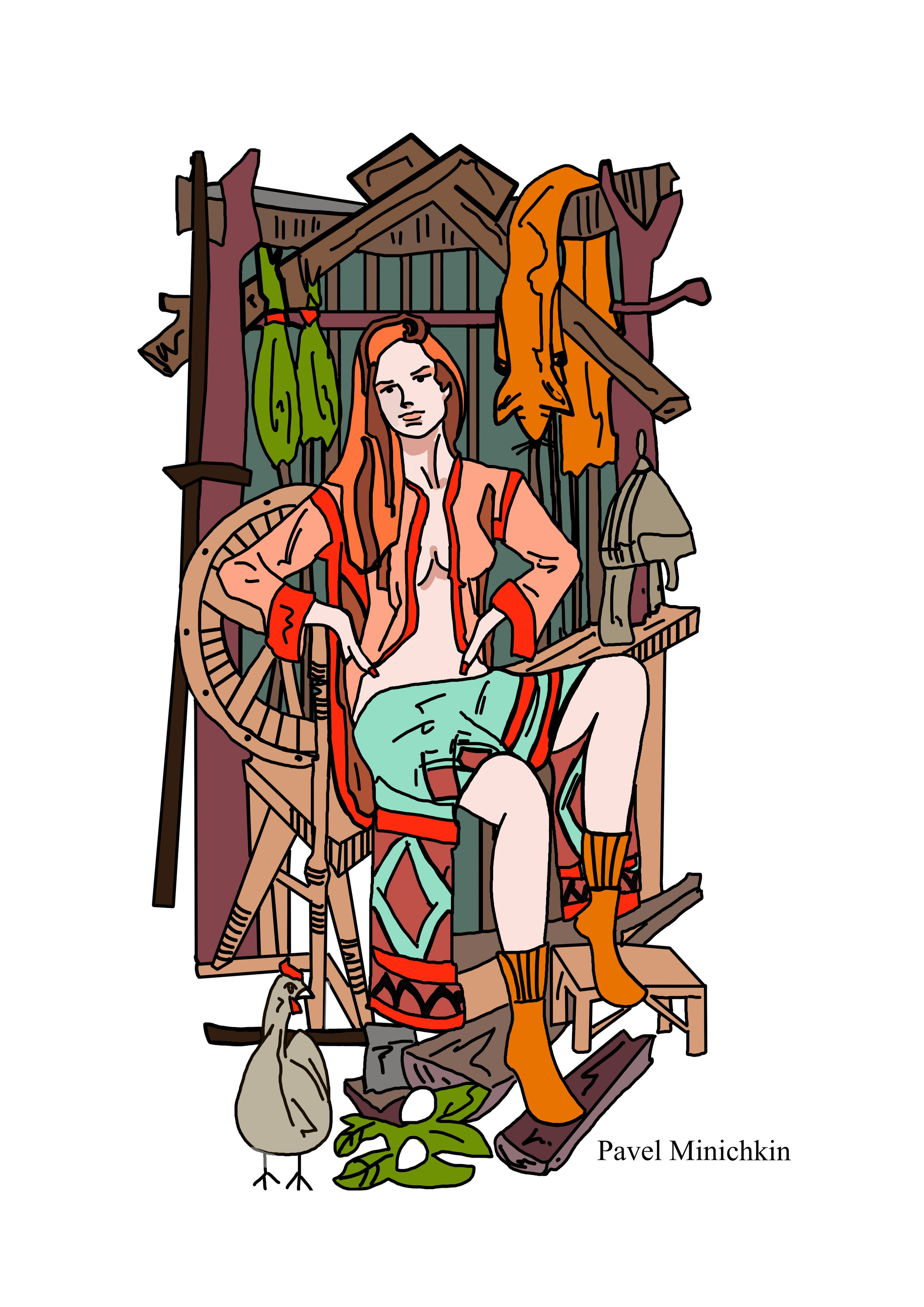 Миничкин Павел. Иллюстрация сказок финно-угров. Финно-угры. Компьютерная графика. 