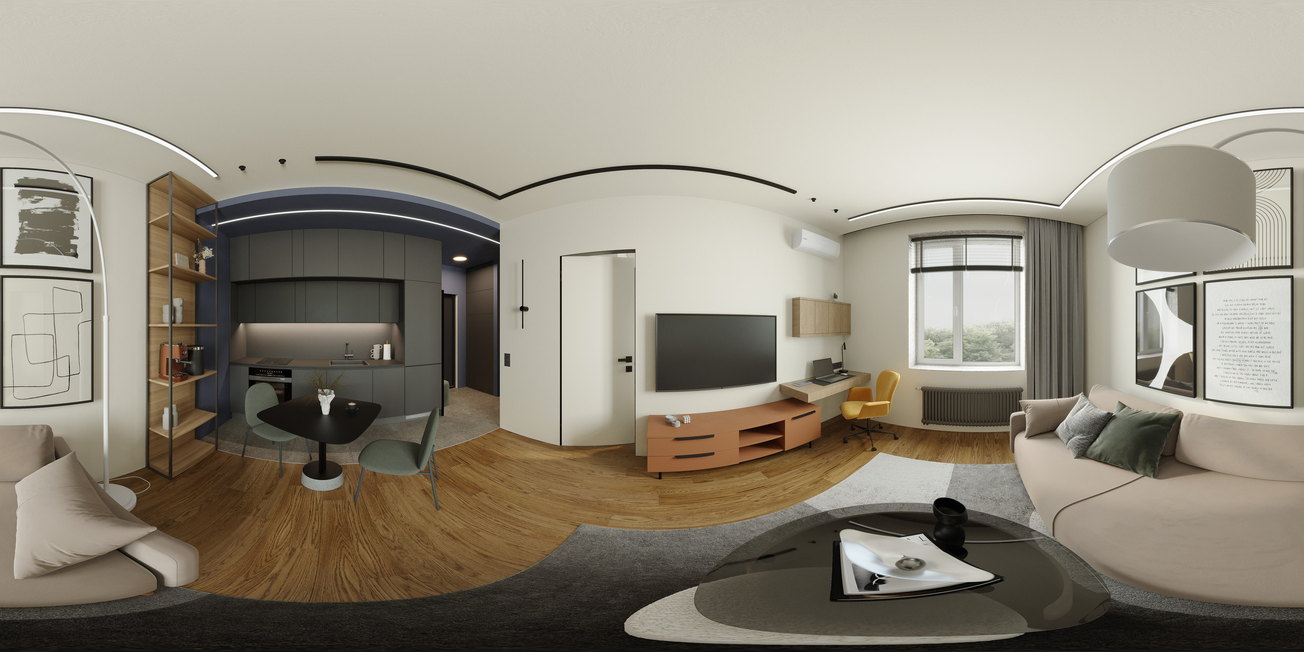 Квартира для LSD Bureau. 3D визуализация интерьера и архитектурной среды