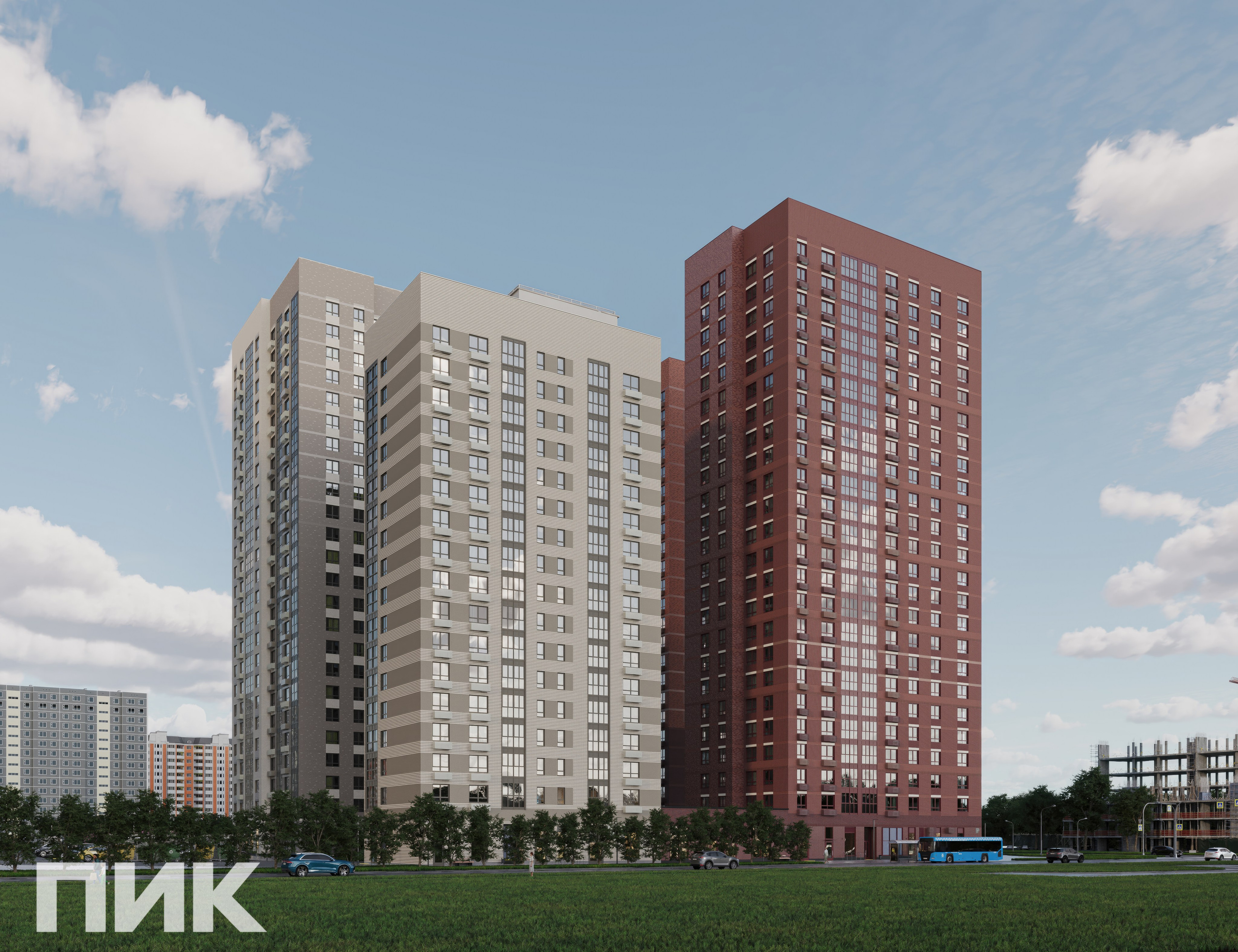 ЖК Гольяново 2.1, Москва. 3D визуализация интерьера и архитектурной среды