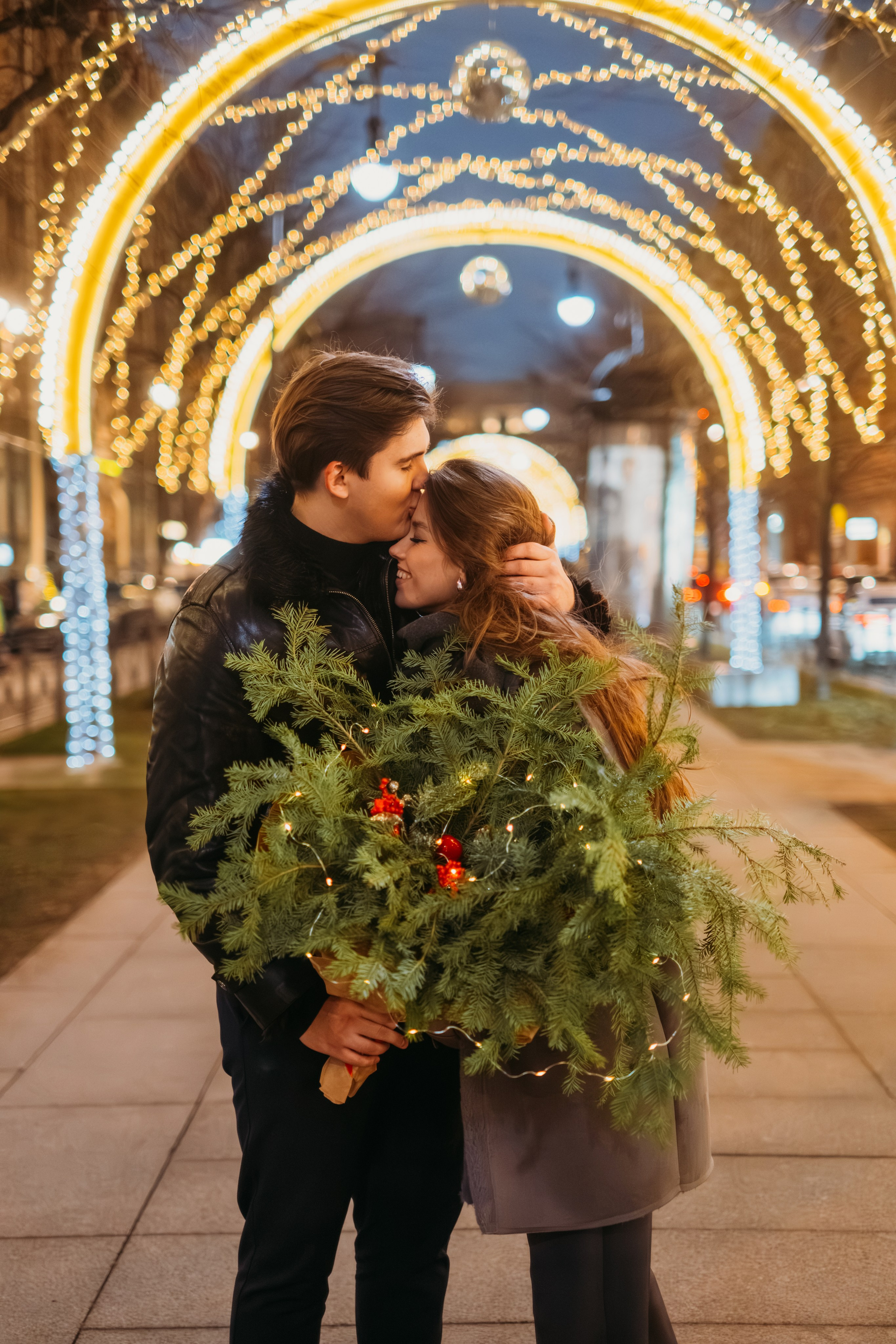Аня и Даня: новогодняя прогулка. Семейный и детский фотограф в Санкт-Петербурге