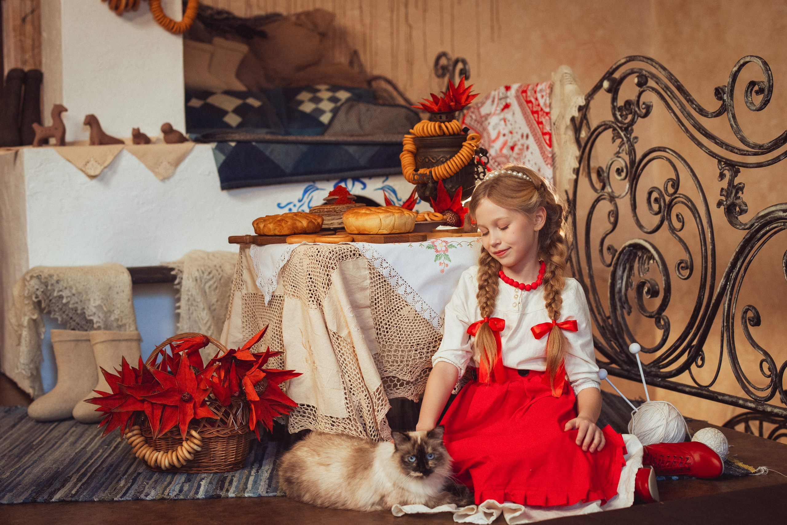 Фотосессия в русском стиле. Фотопроект"Масленица» в фотостудии Эль, город Краснодар. Семейный и детский фотограф в Краснодаре Анна Трашкова