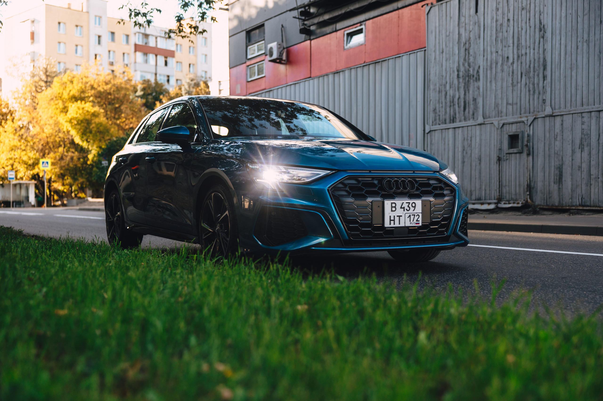 Audi A3 spark blue. DeLorein