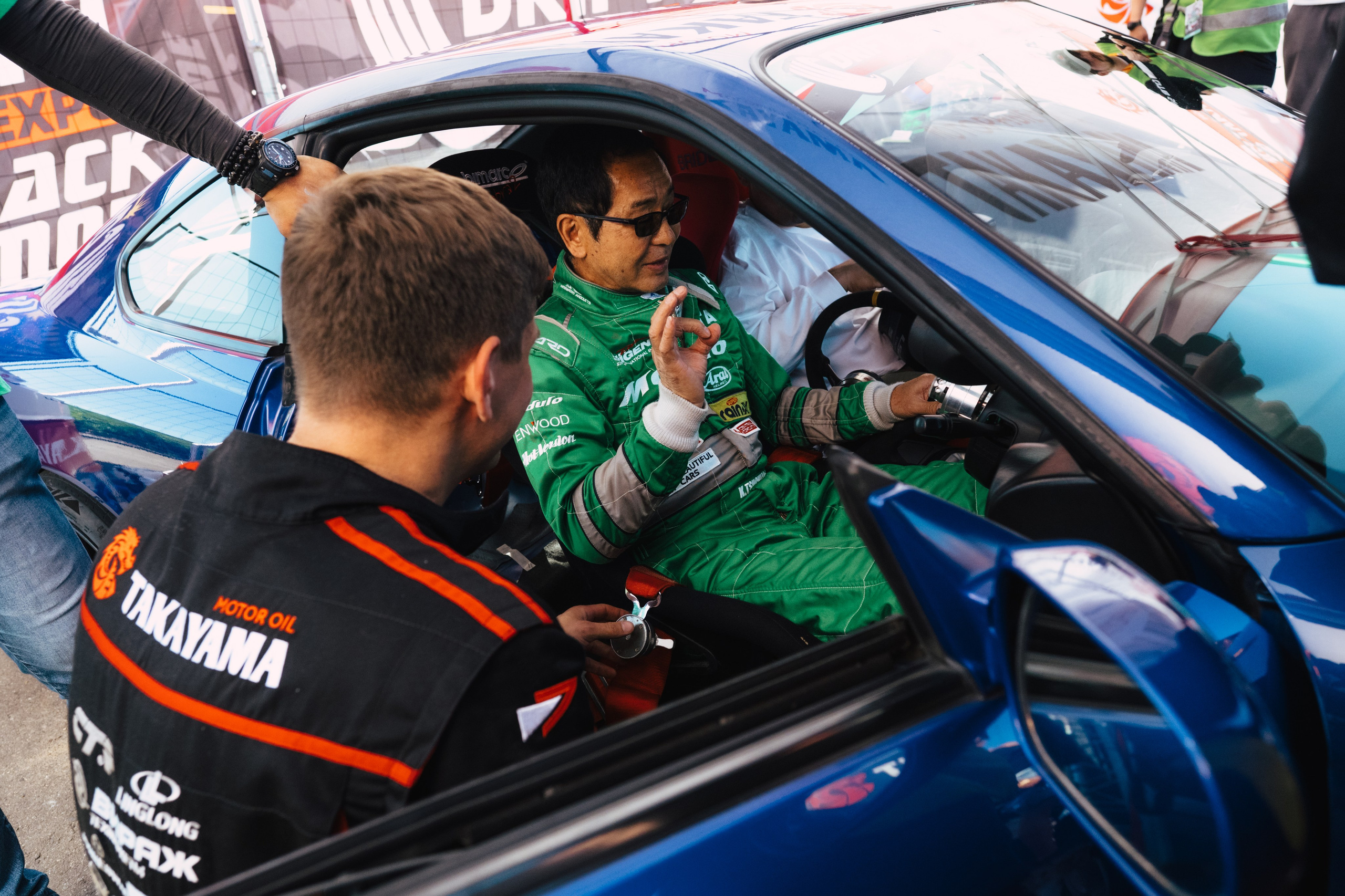 Drift Expo Кэйити Тсучия и Takayama 2026 мячково. DeLorein