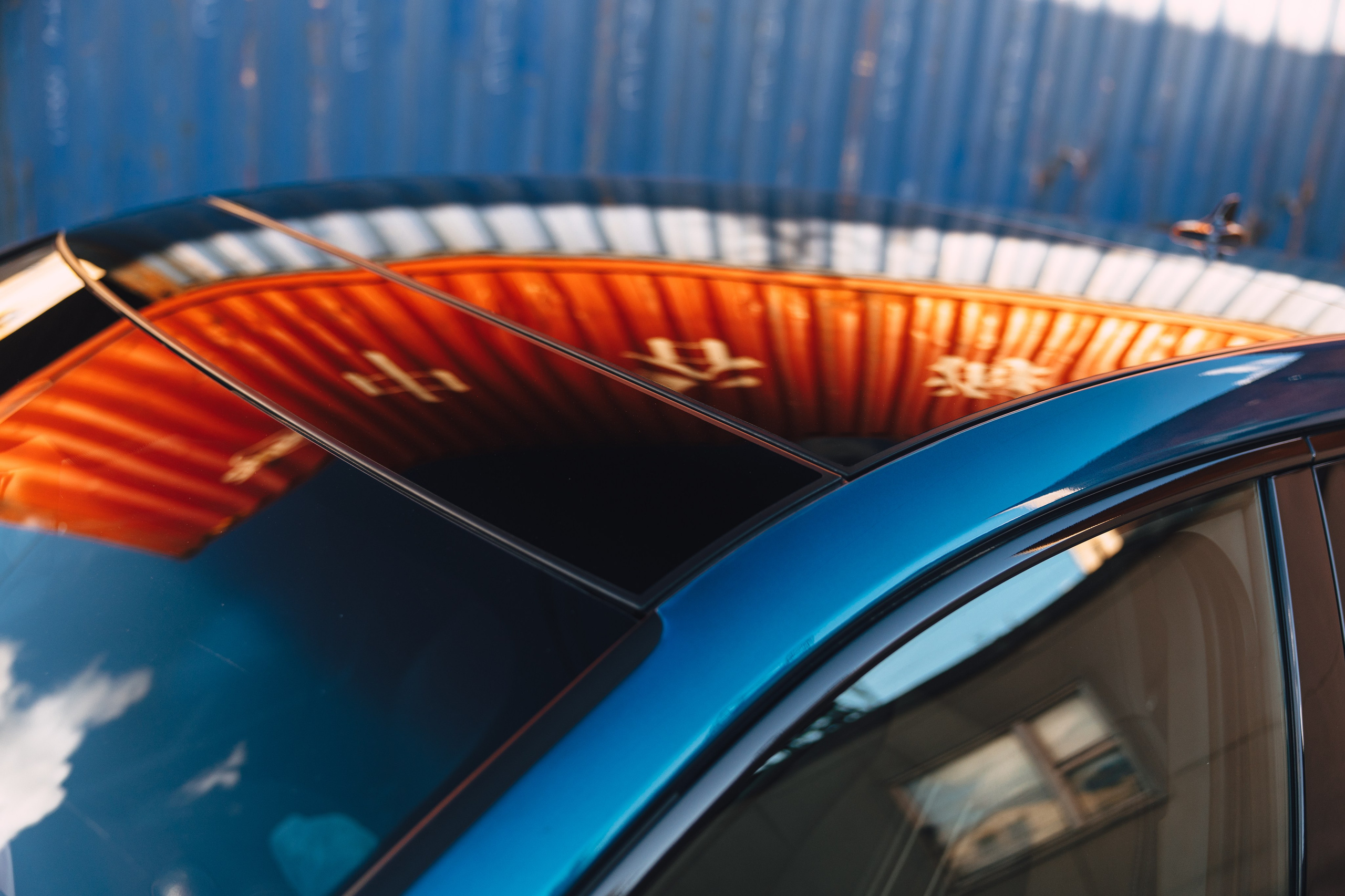 Audi A3 spark blue. DeLorein
