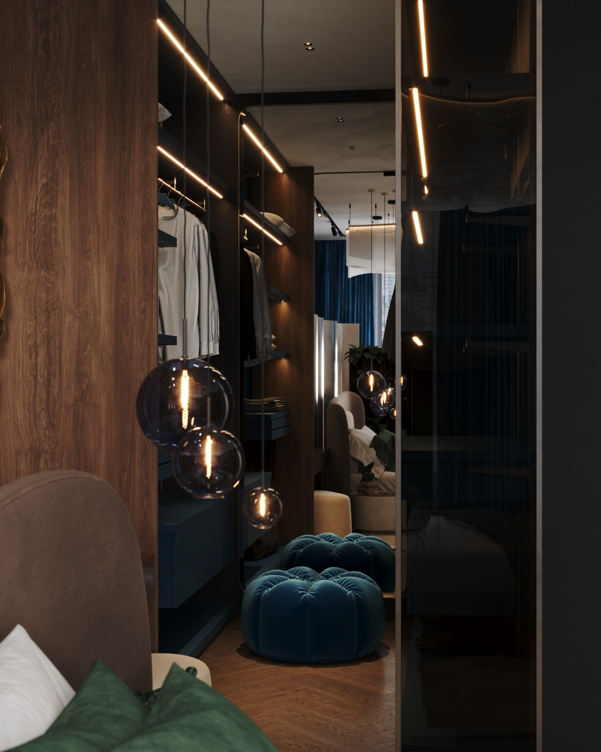 Deep Azure & Emerald Harmony. 3D Визуализация