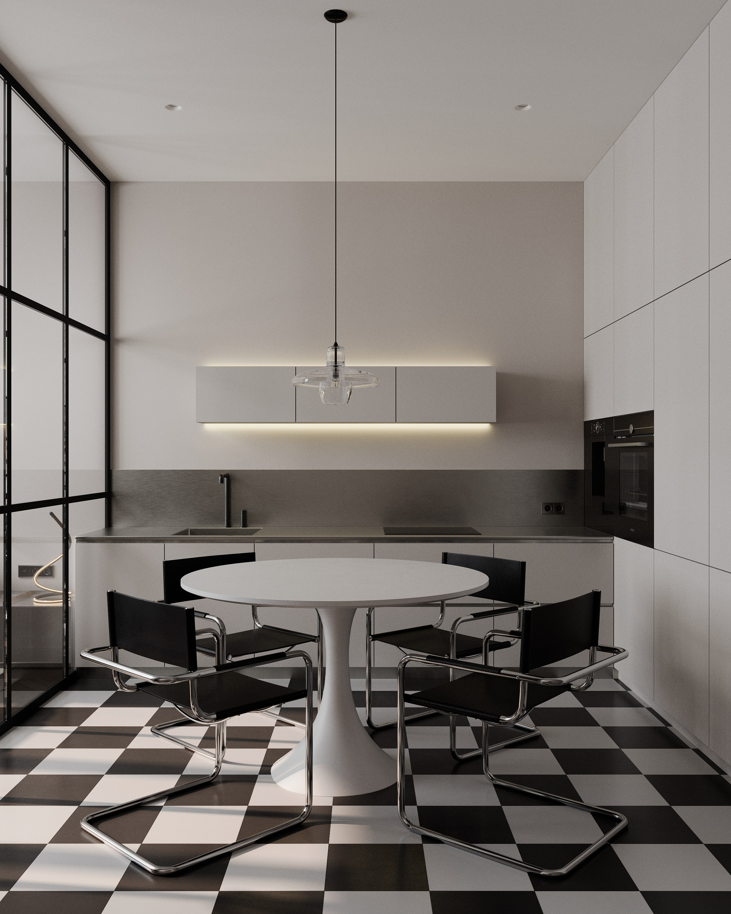 Metal & Leather. 3D визуализация интерьеров — Ирина