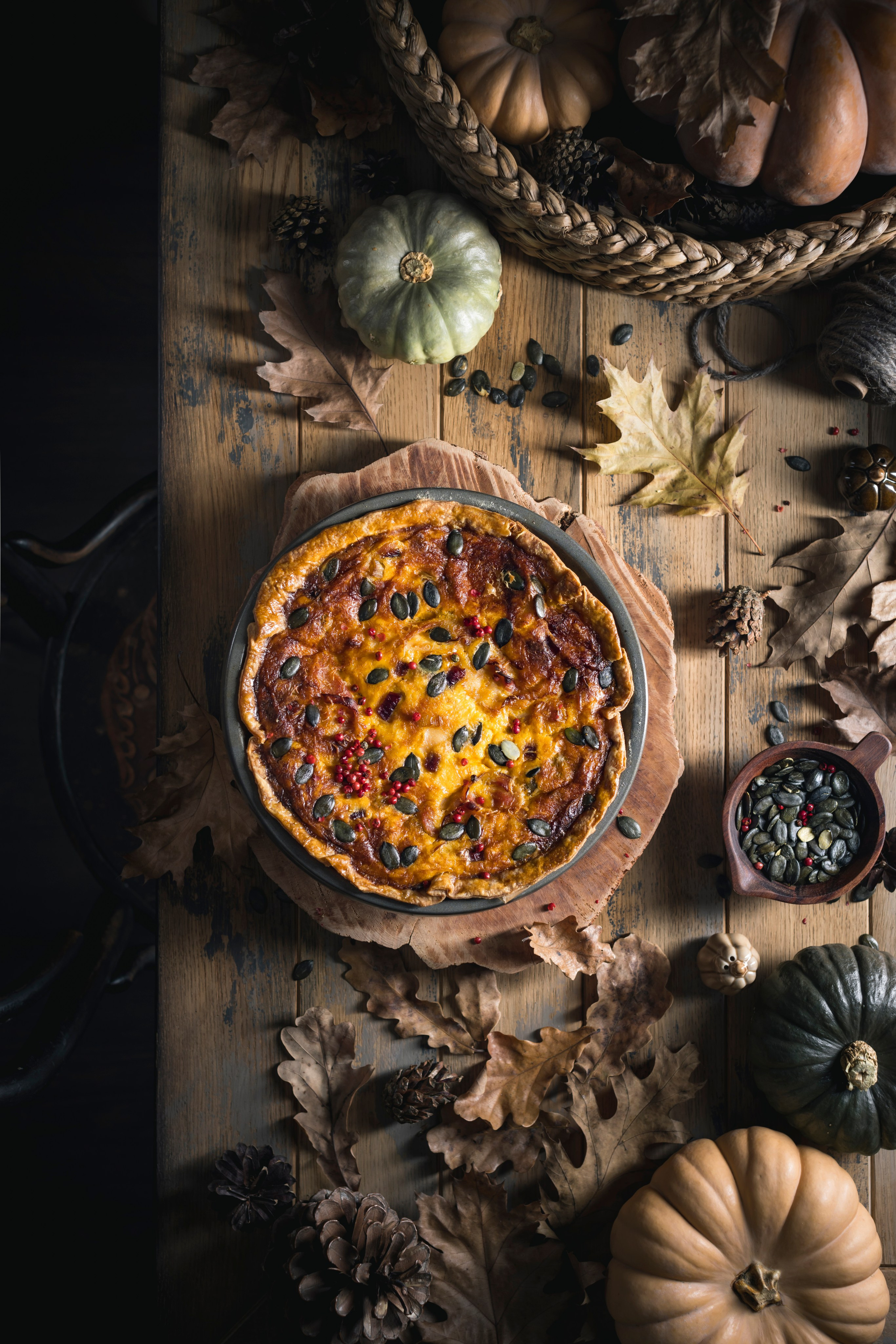 Тыквенный киш. Foodie Stories (гастрономические истории) рекламная фуд-фотосъёмка, Москва