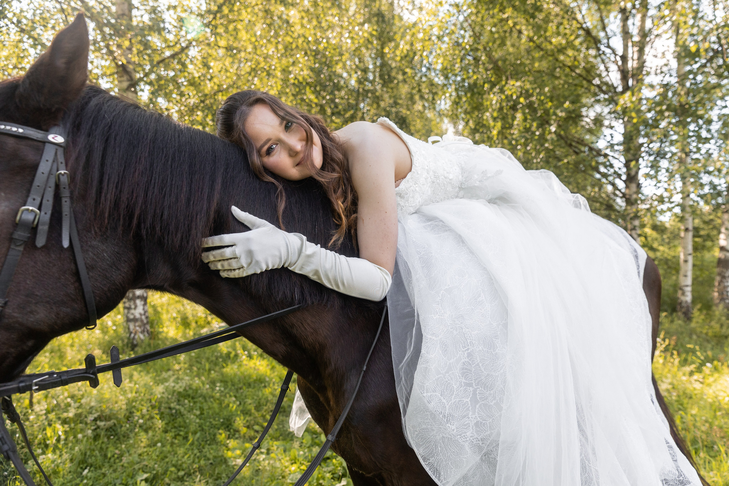 Свадьба и лошади. Свадебный и семейный фотограф Москва и Московская область