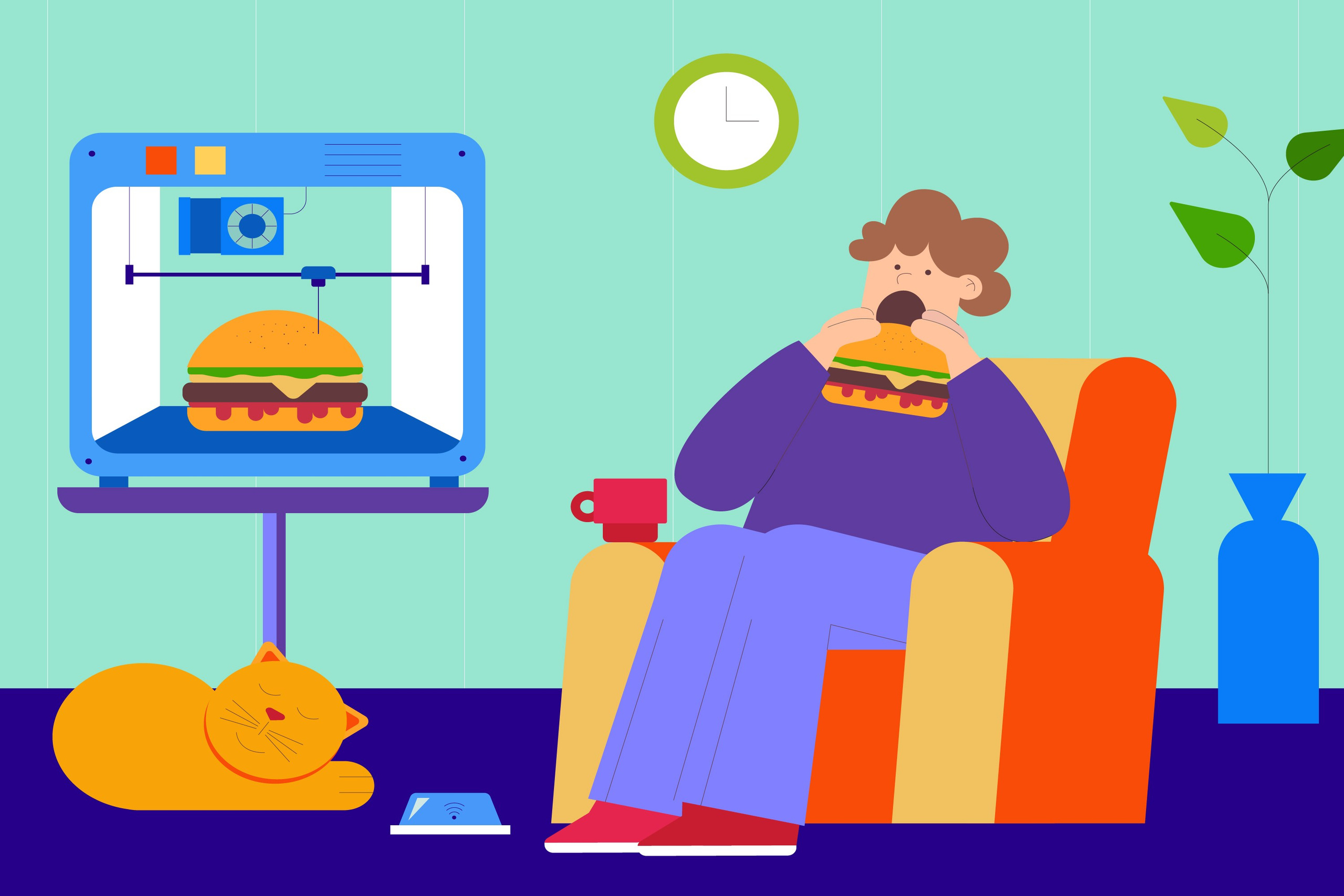 Иллюстрации & Еда будущего. Олеся Бакулина, графический дизайнер, иллюстратор