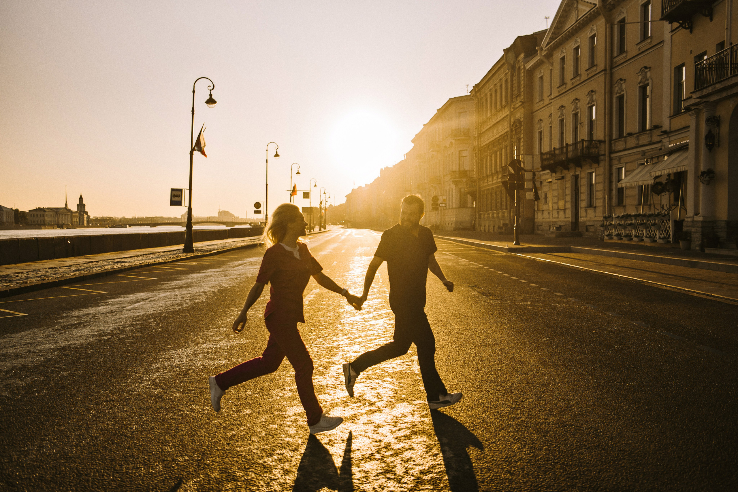 Лера и Женя. Разводные мосты. Рассвет. Свадебный фотограф в Санкт-Петербурге София Шубик