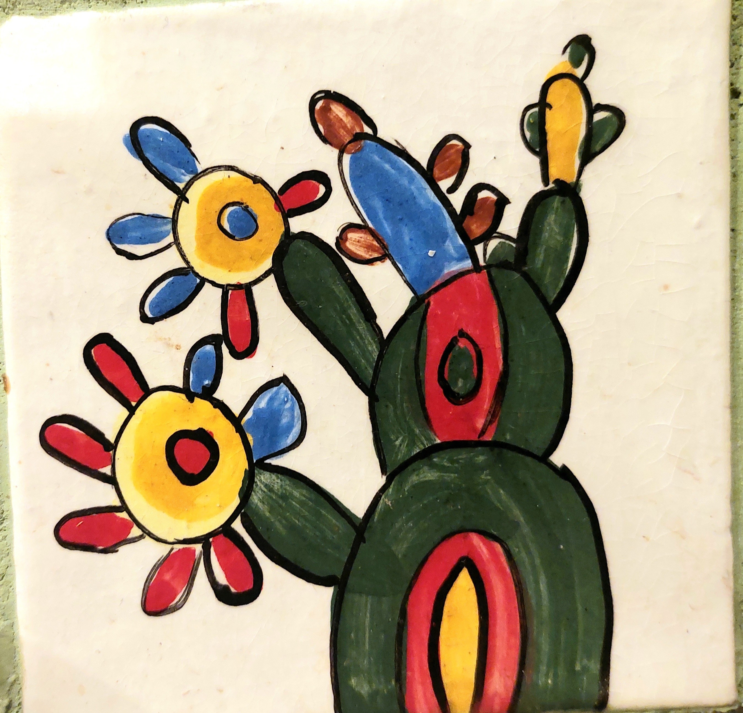 Много плиток-цветочков. Керамика с историей. Елена Рогалёва