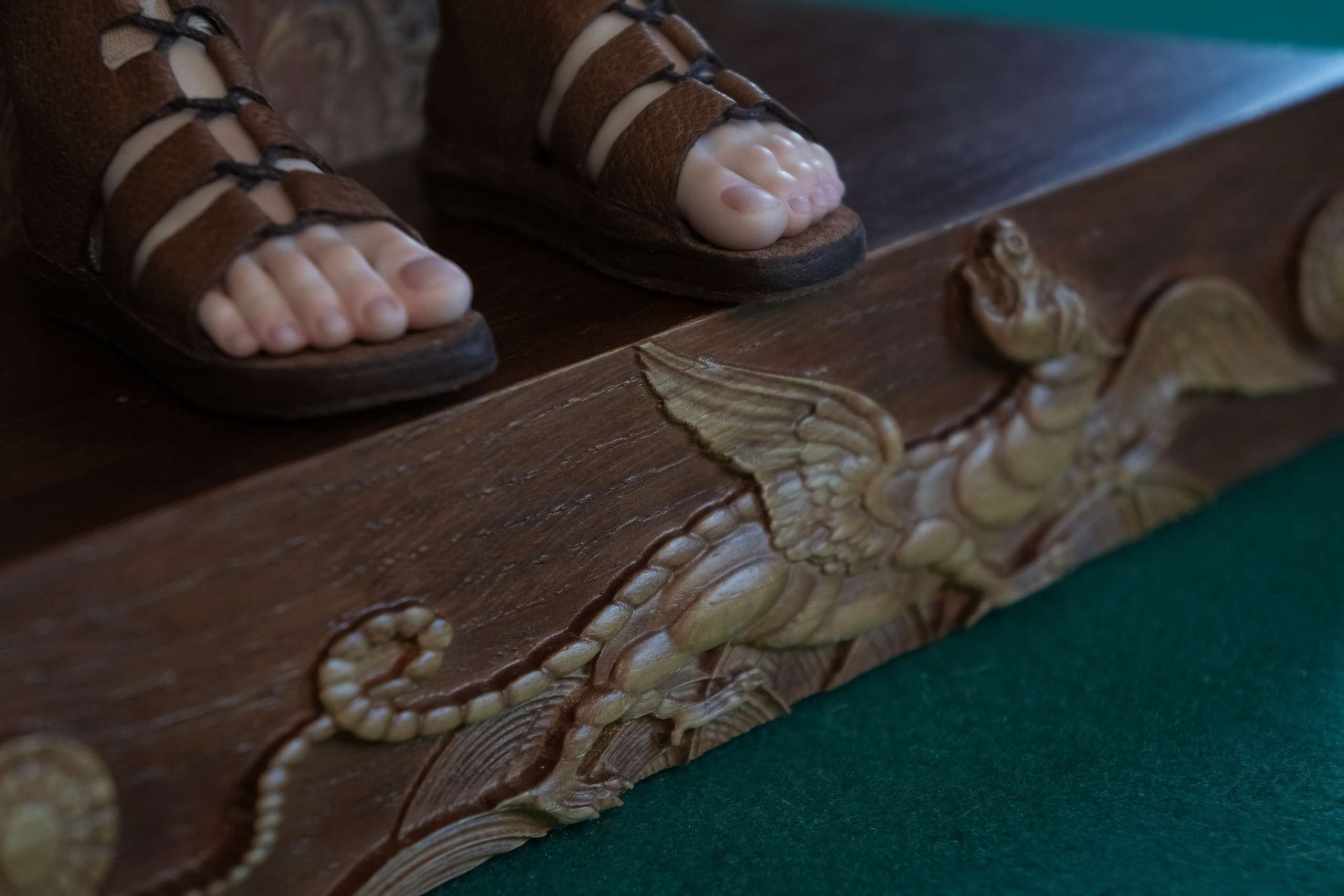 Шарнирная скульптура Святого Георгия 200 тыс руб. Авторские Шарнирные куклы и украшения из фарфора Алексаны Лавринчук