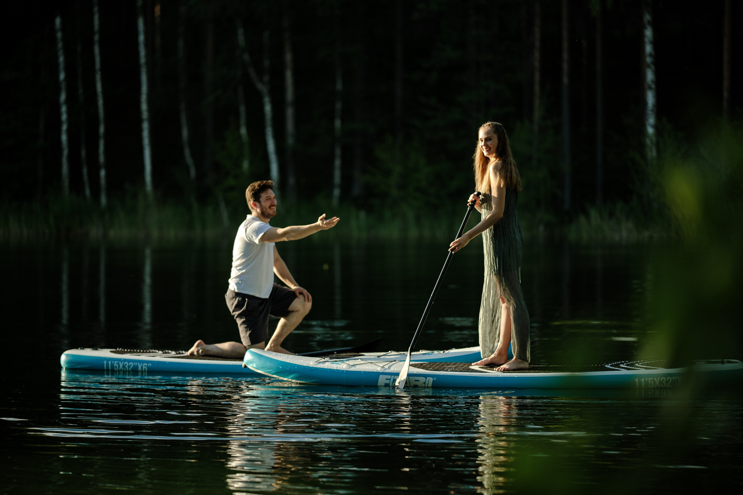 Петя и Лина, на сапах. Интерьерный фотограф и видеограф в Санкт-Петербурге Вадим Балбашевский