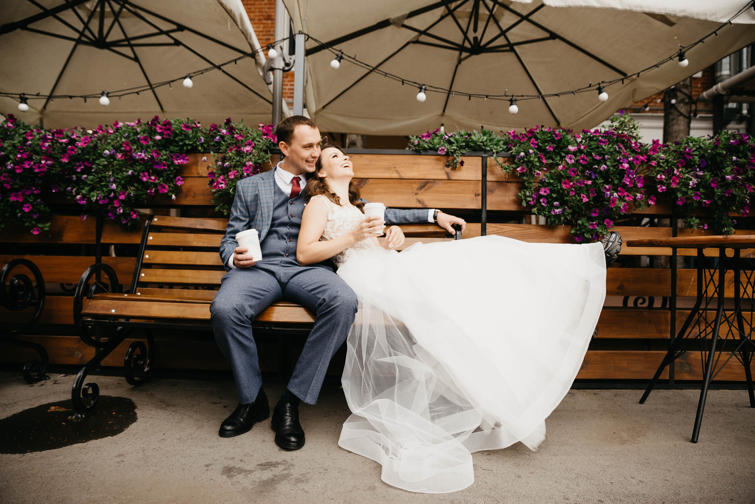 Фотопрогулка на свадьбе в городе. Свадебный фотограф Калуга Москва Диана Румянцева