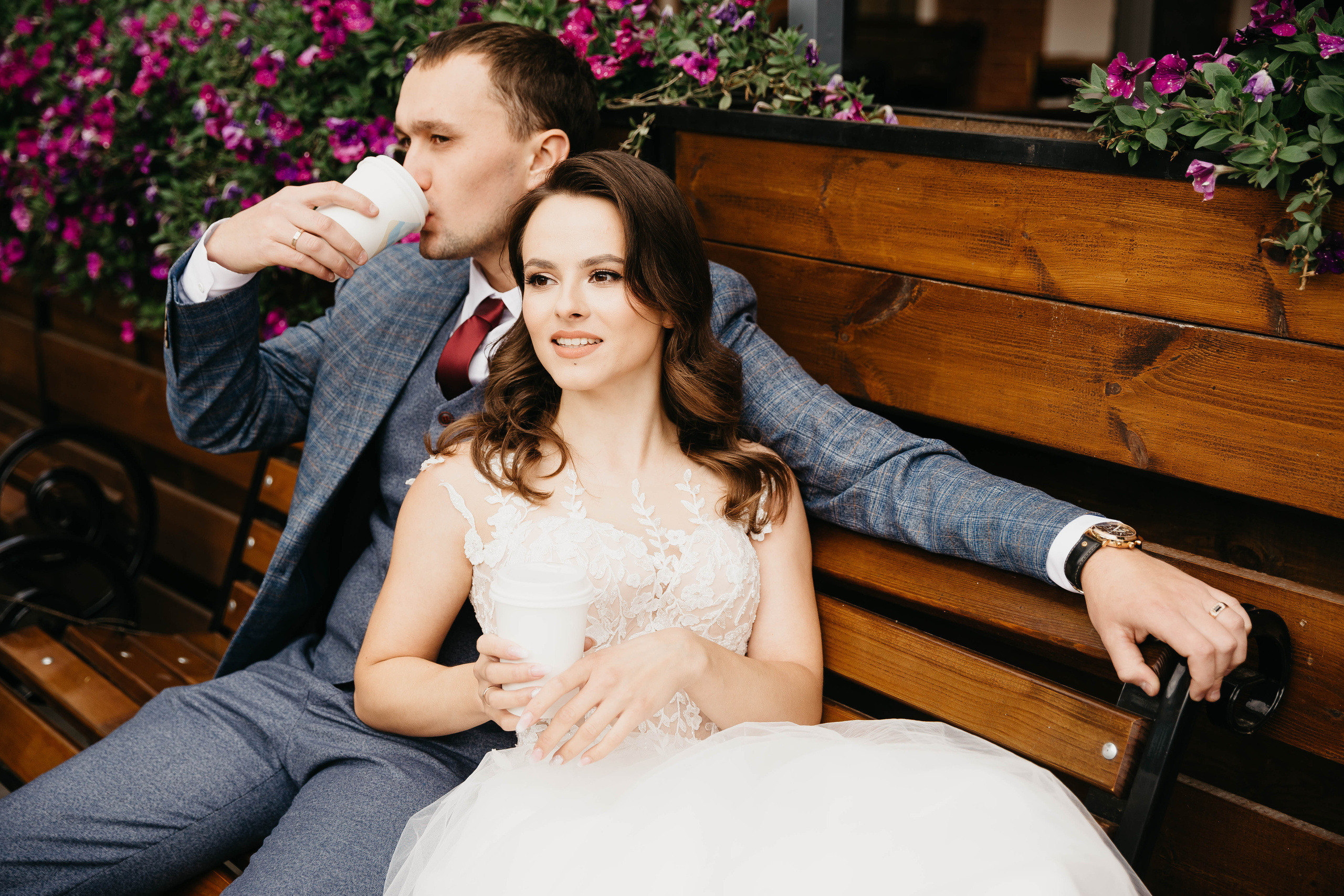 Фотопрогулка на свадьбе в городе. Свадебный фотограф Калуга Москва Диана Румянцева