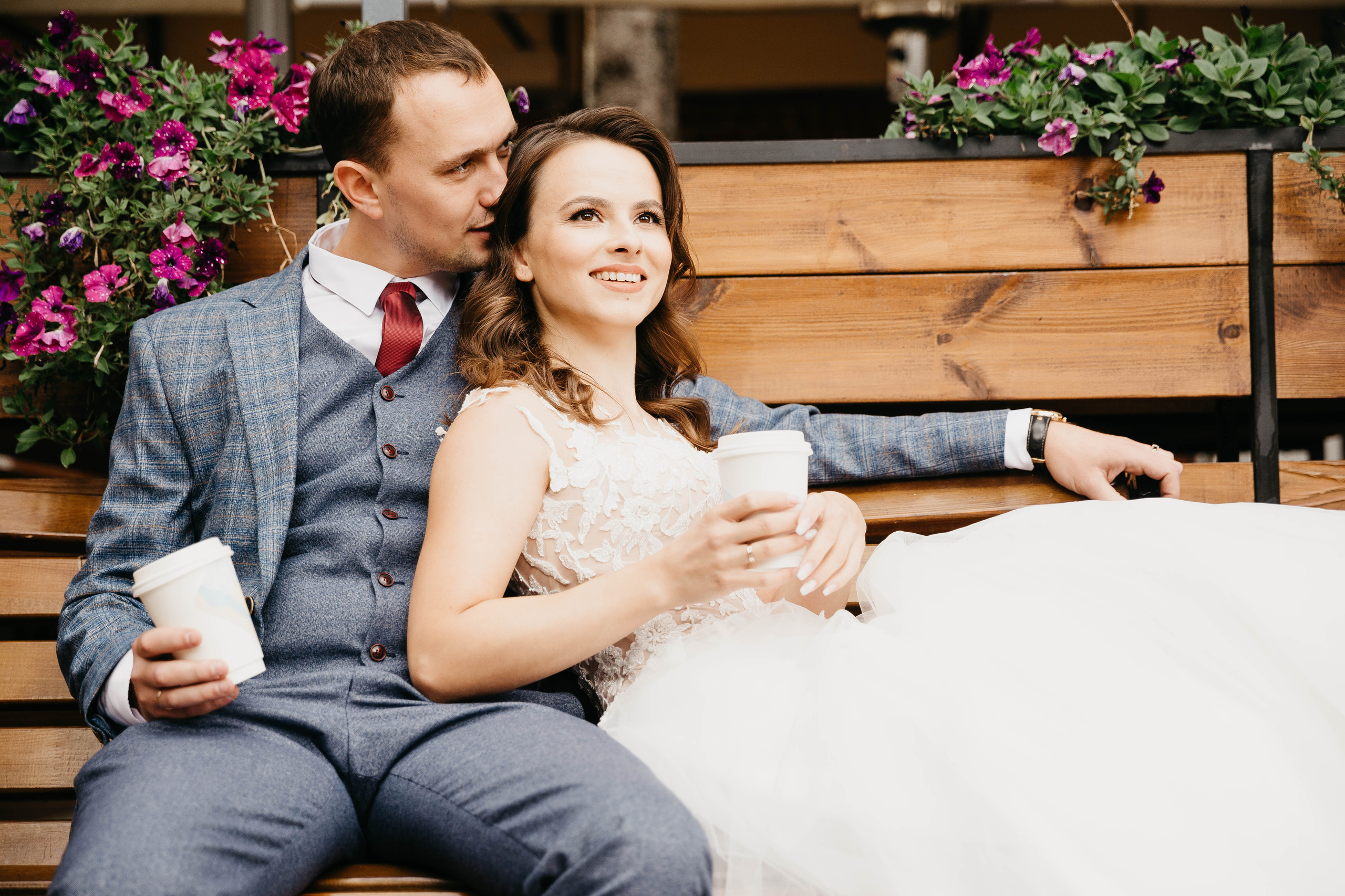 Фотопрогулка на свадьбе в городе. Свадебный фотограф Калуга Москва Диана Румянцева