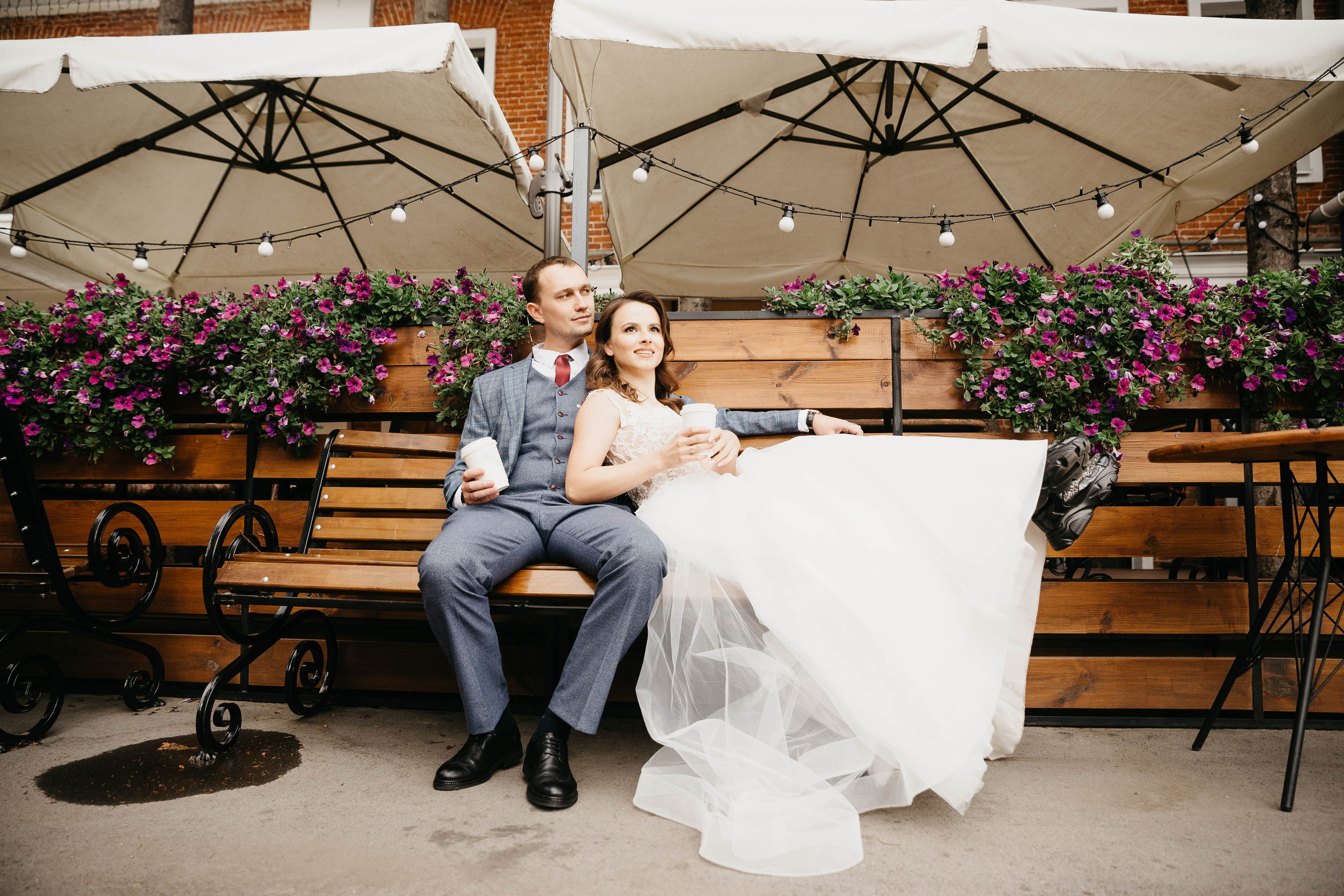 Фотопрогулка на свадьбе в городе. Свадебный фотограф Калуга Москва Диана Румянцева